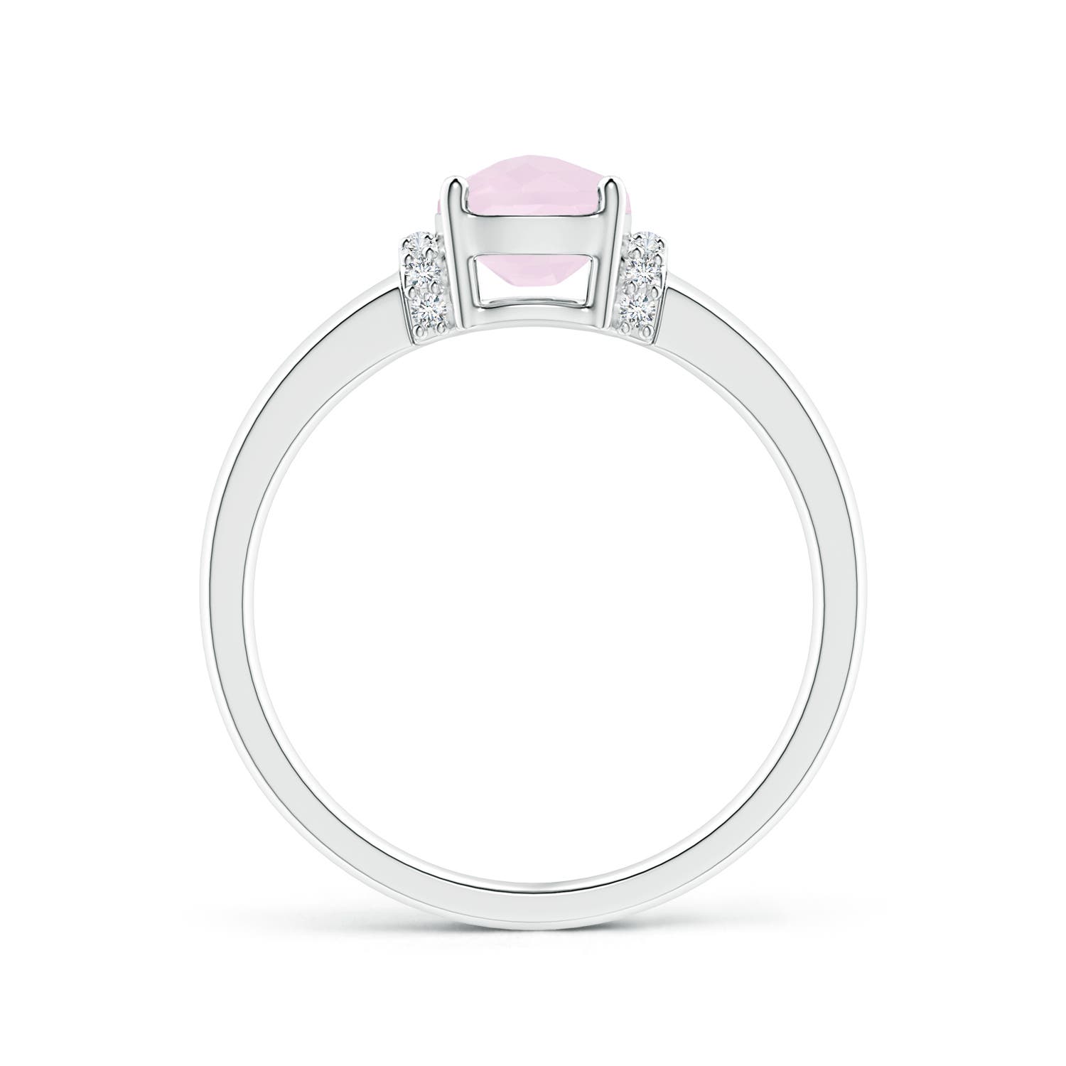 A - Rose Quartz / 1.28 CT / 14 KT White Gold