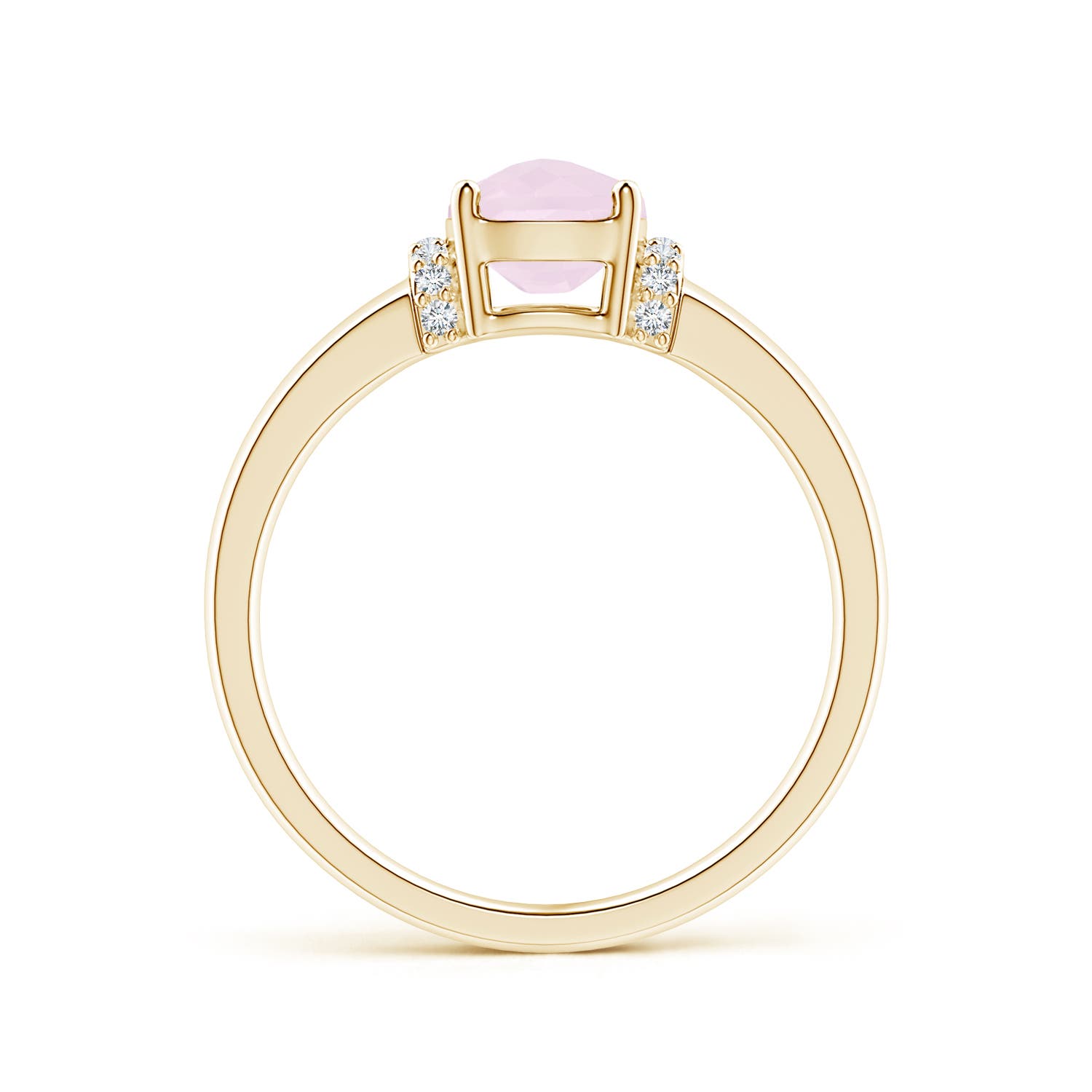 A - Rose Quartz / 1.28 CT / 14 KT Yellow Gold