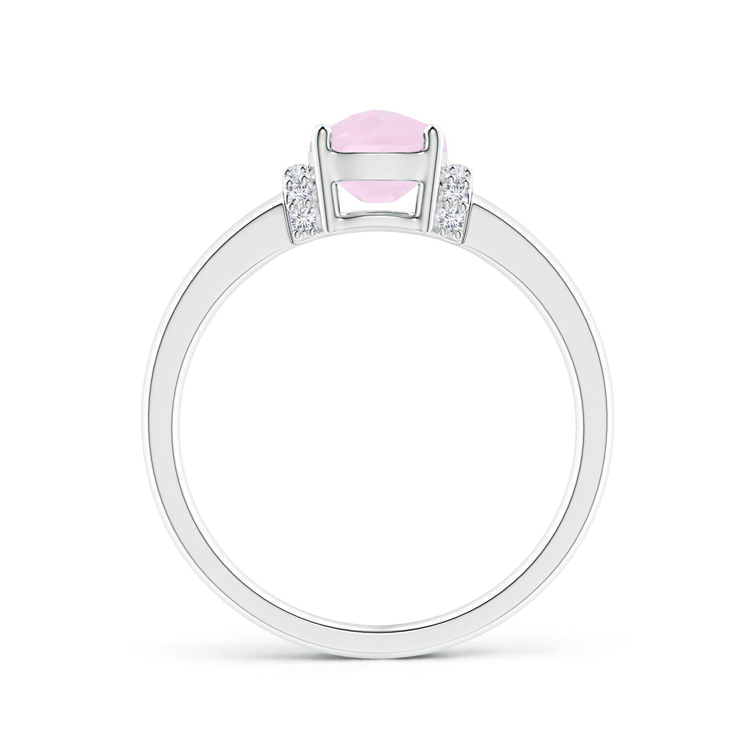 AA - Rose Quartz / 1.28 CT / 14 KT White Gold