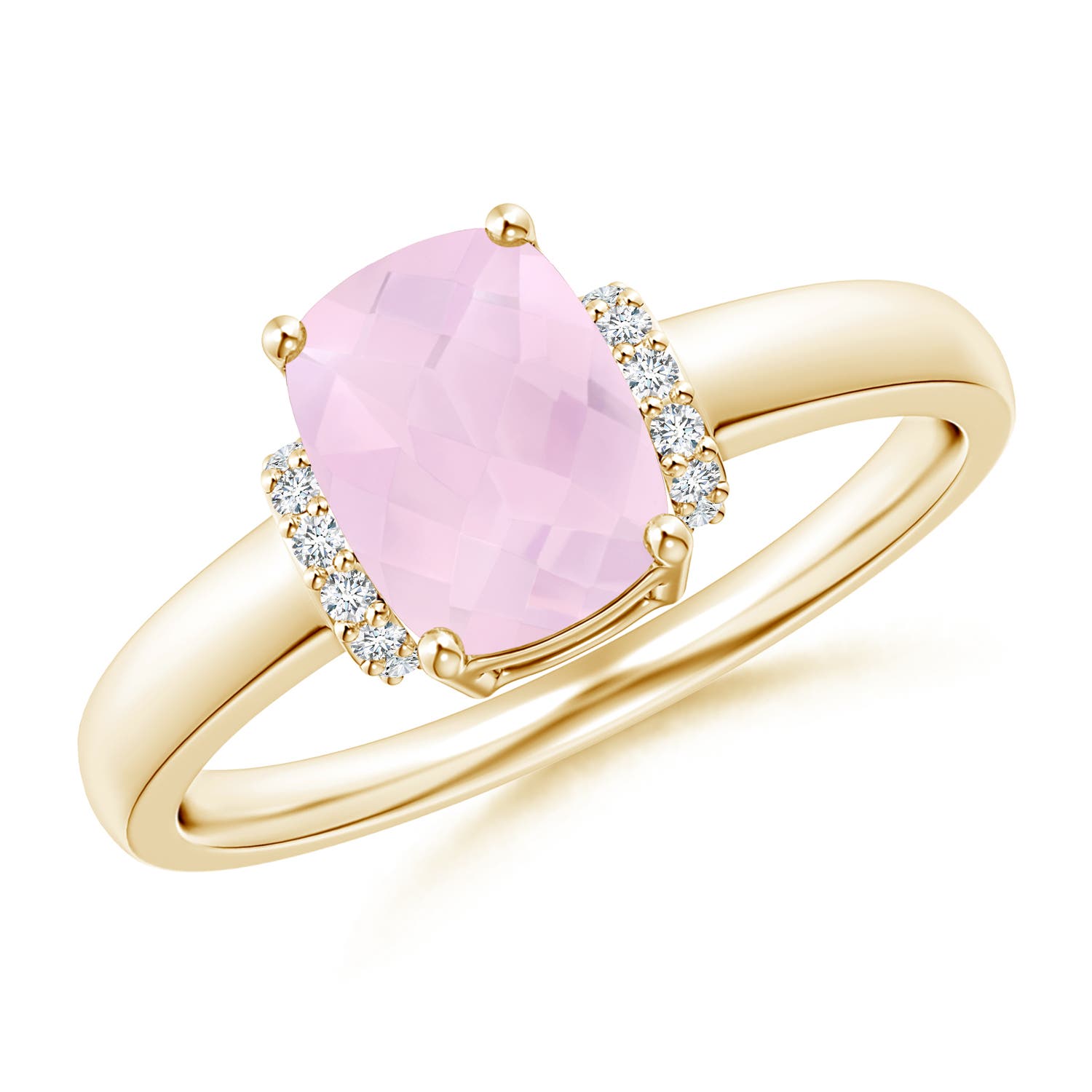 AA - Rose Quartz / 1.28 CT / 14 KT Yellow Gold