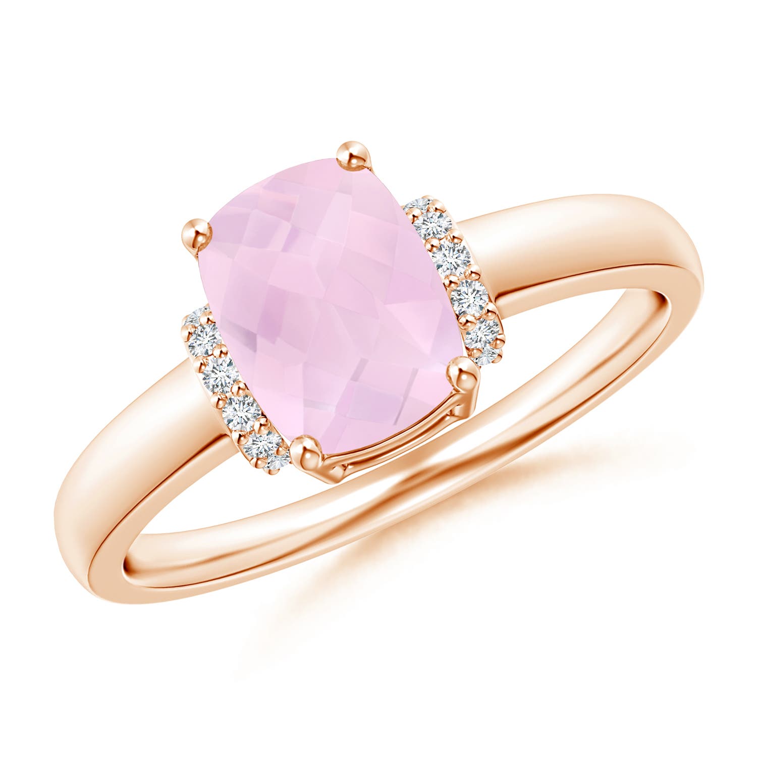 AAA - Rose Quartz / 1.28 CT / 14 KT Rose Gold