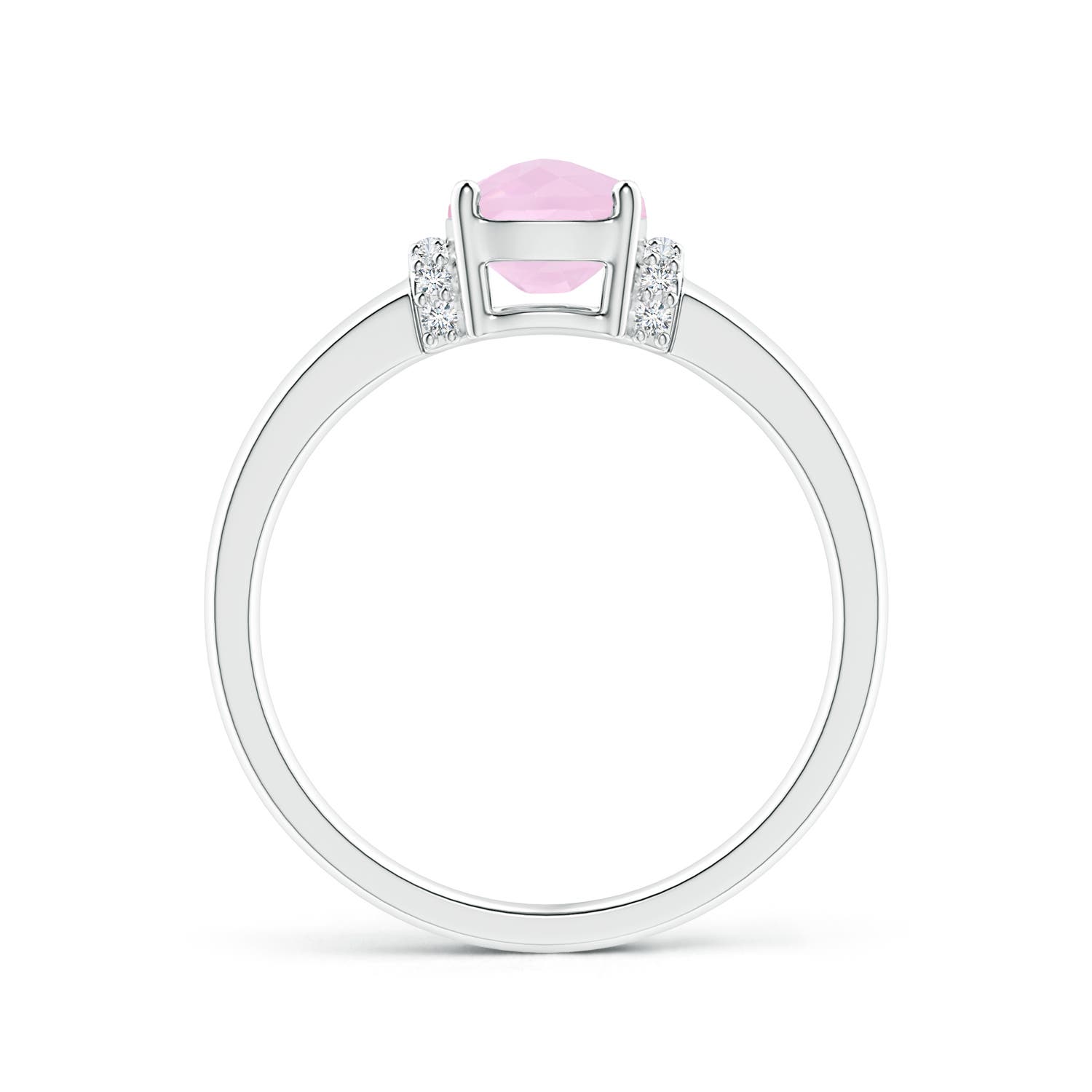 AAA - Rose Quartz / 1.28 CT / 14 KT White Gold