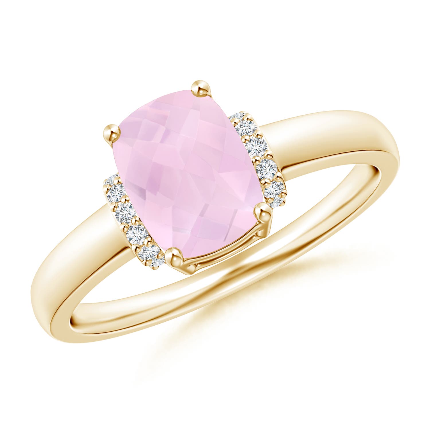 AAA - Rose Quartz / 1.28 CT / 14 KT Yellow Gold