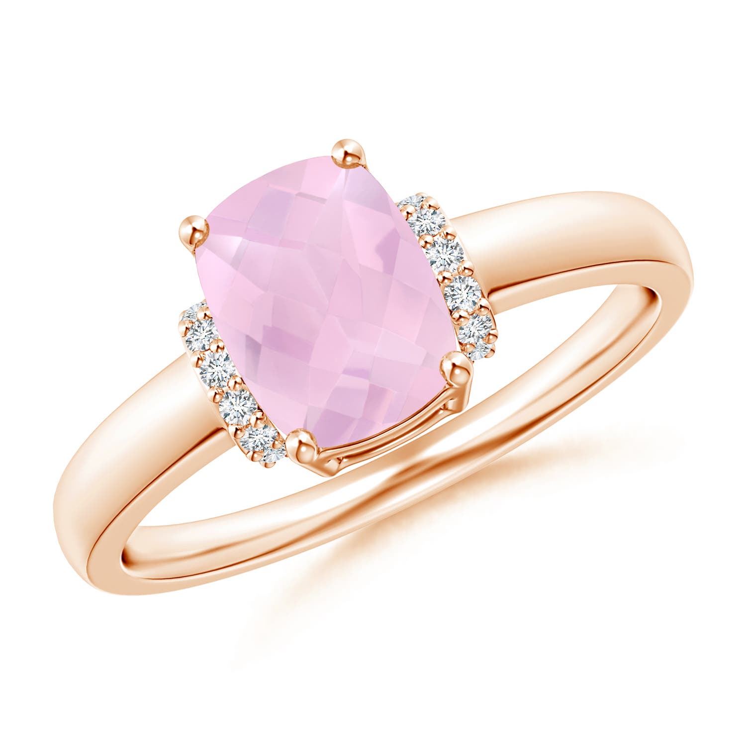 AAAA - Rose Quartz / 1.28 CT / 14 KT Rose Gold