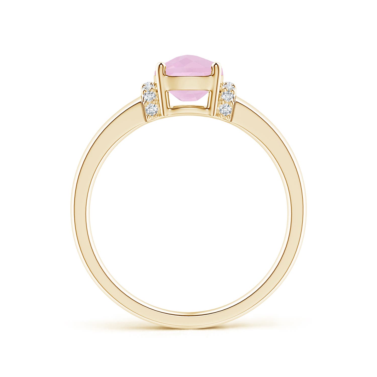 AAAA - Rose Quartz / 1.28 CT / 14 KT Yellow Gold