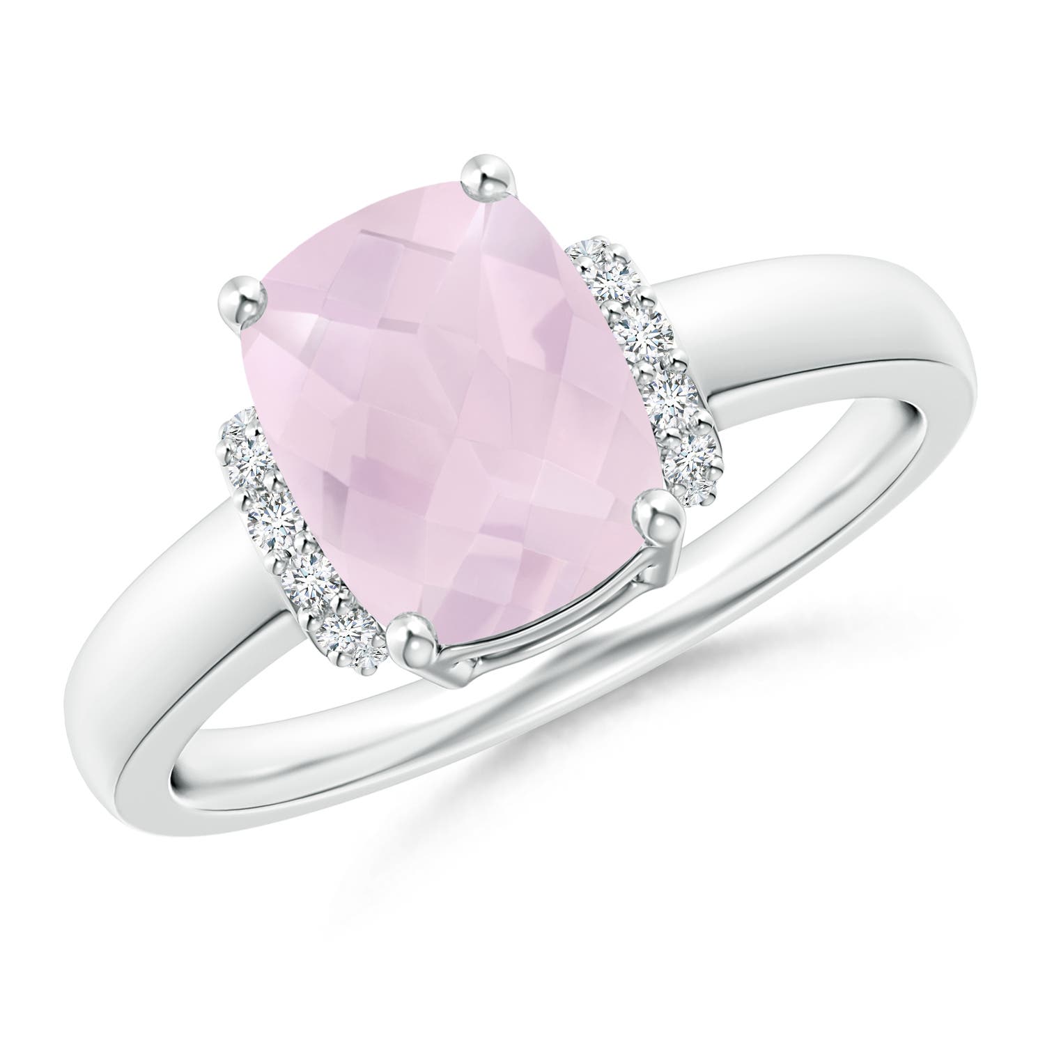 A - Rose Quartz / 1.61 CT / 14 KT White Gold