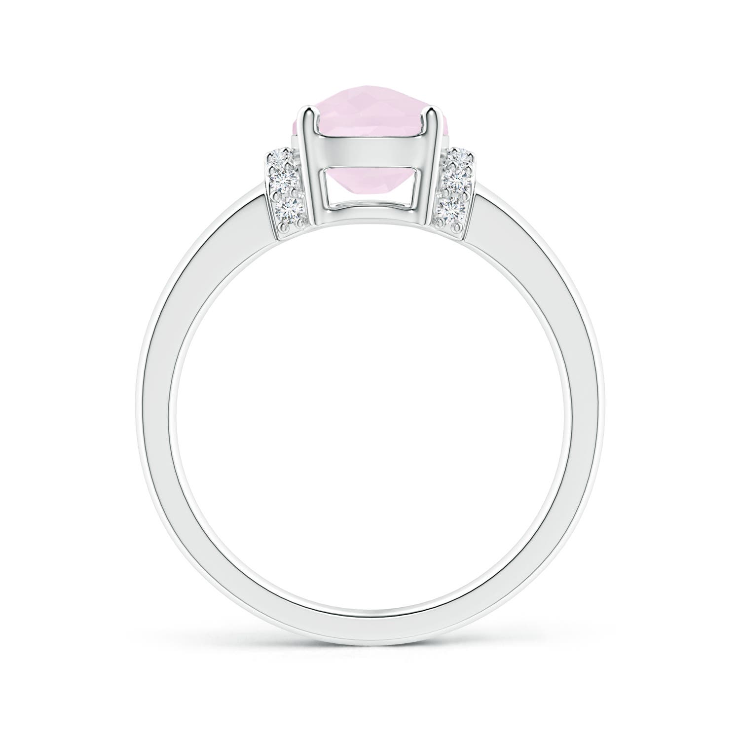 A - Rose Quartz / 1.61 CT / 14 KT White Gold