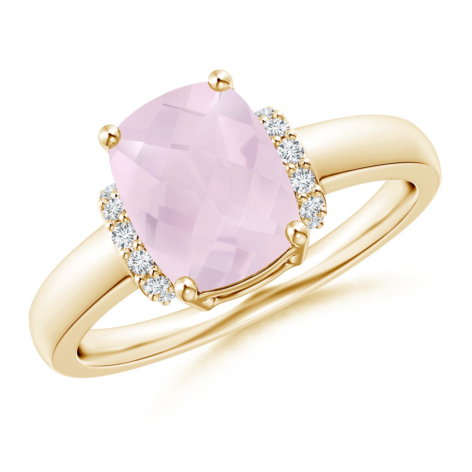 A - Rose Quartz / 1.61 CT / 14 KT Yellow Gold