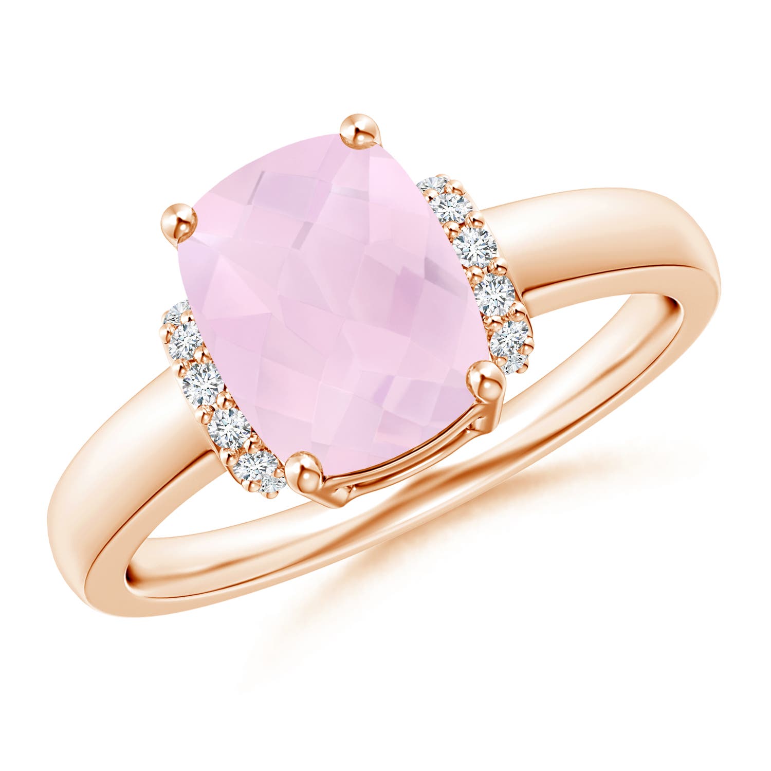 AA - Rose Quartz / 1.61 CT / 14 KT Rose Gold