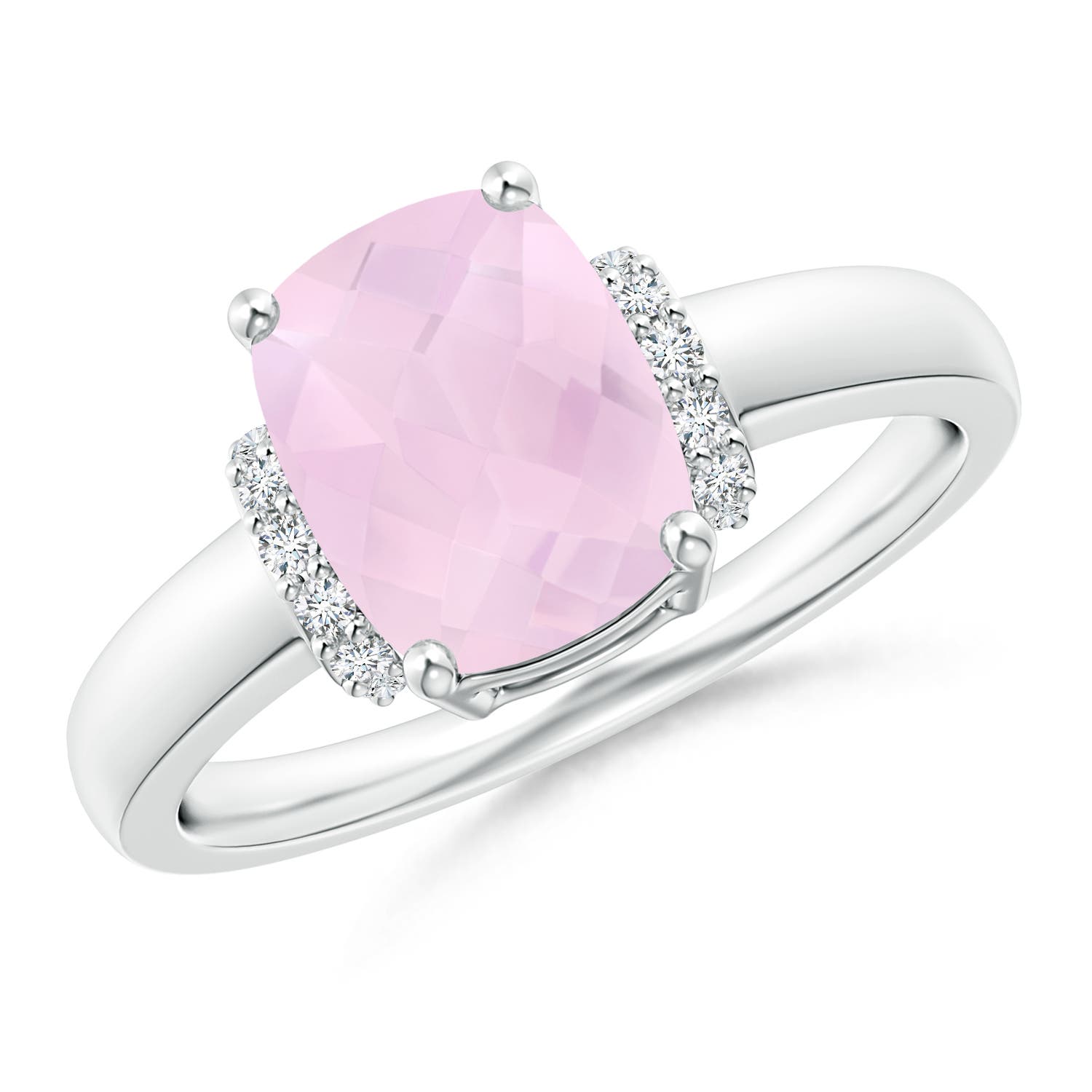 AA - Rose Quartz / 1.61 CT / 14 KT White Gold