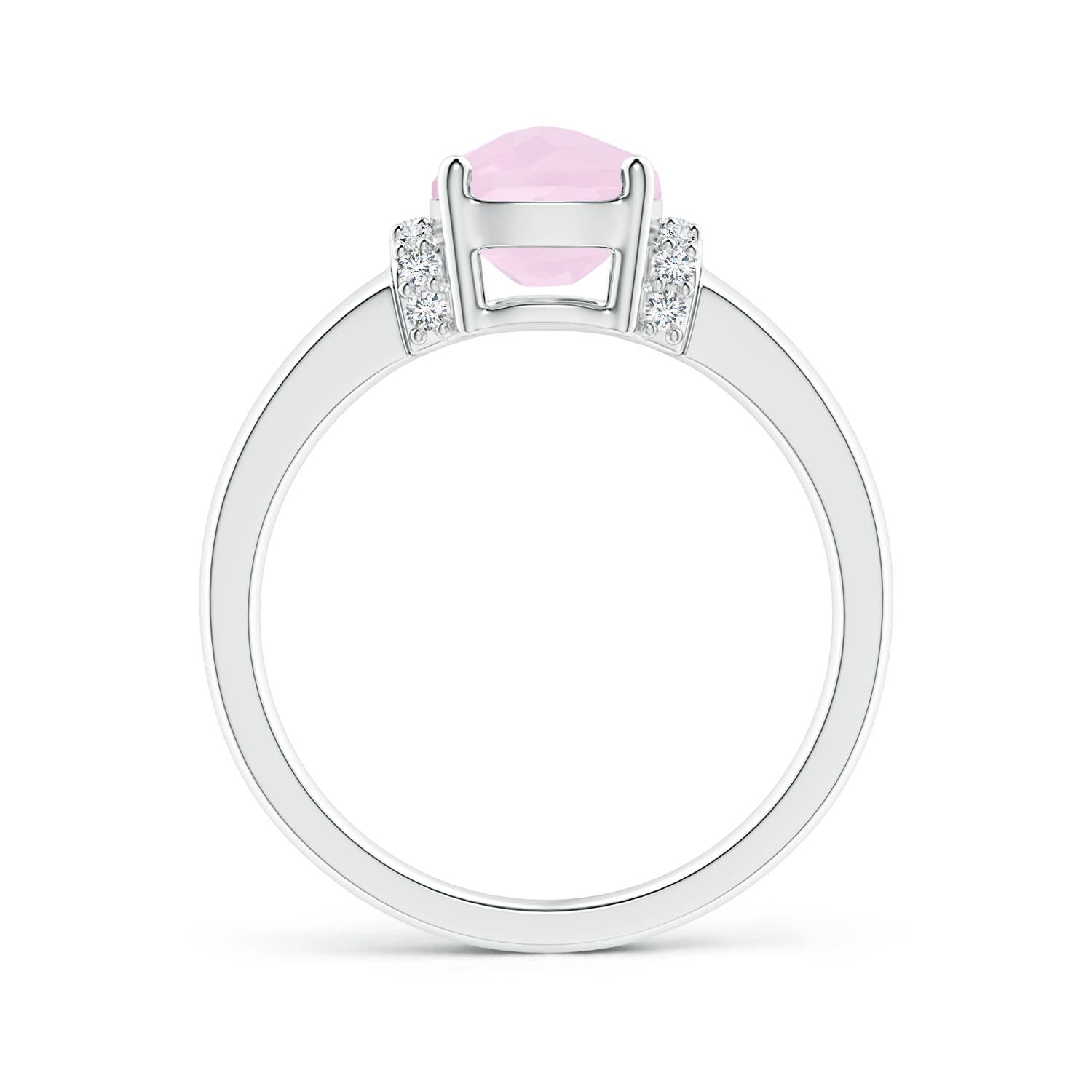 AA - Rose Quartz / 1.61 CT / 14 KT White Gold