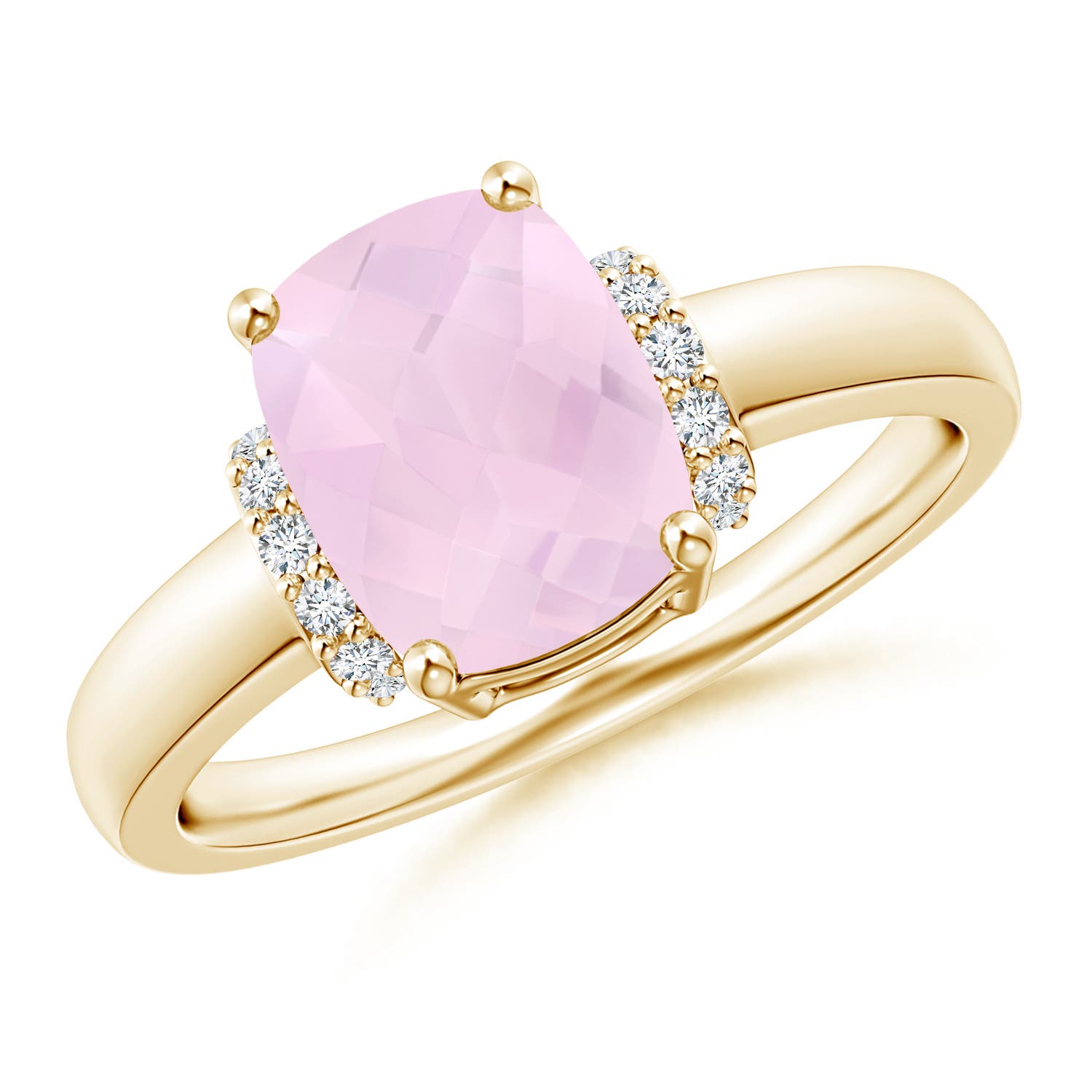 AA - Rose Quartz / 1.61 CT / 14 KT Yellow Gold