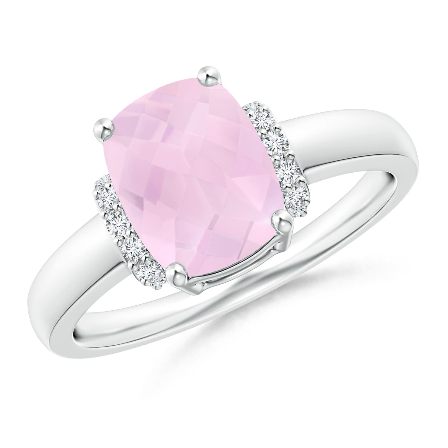 AAA - Rose Quartz / 1.61 CT / 14 KT White Gold