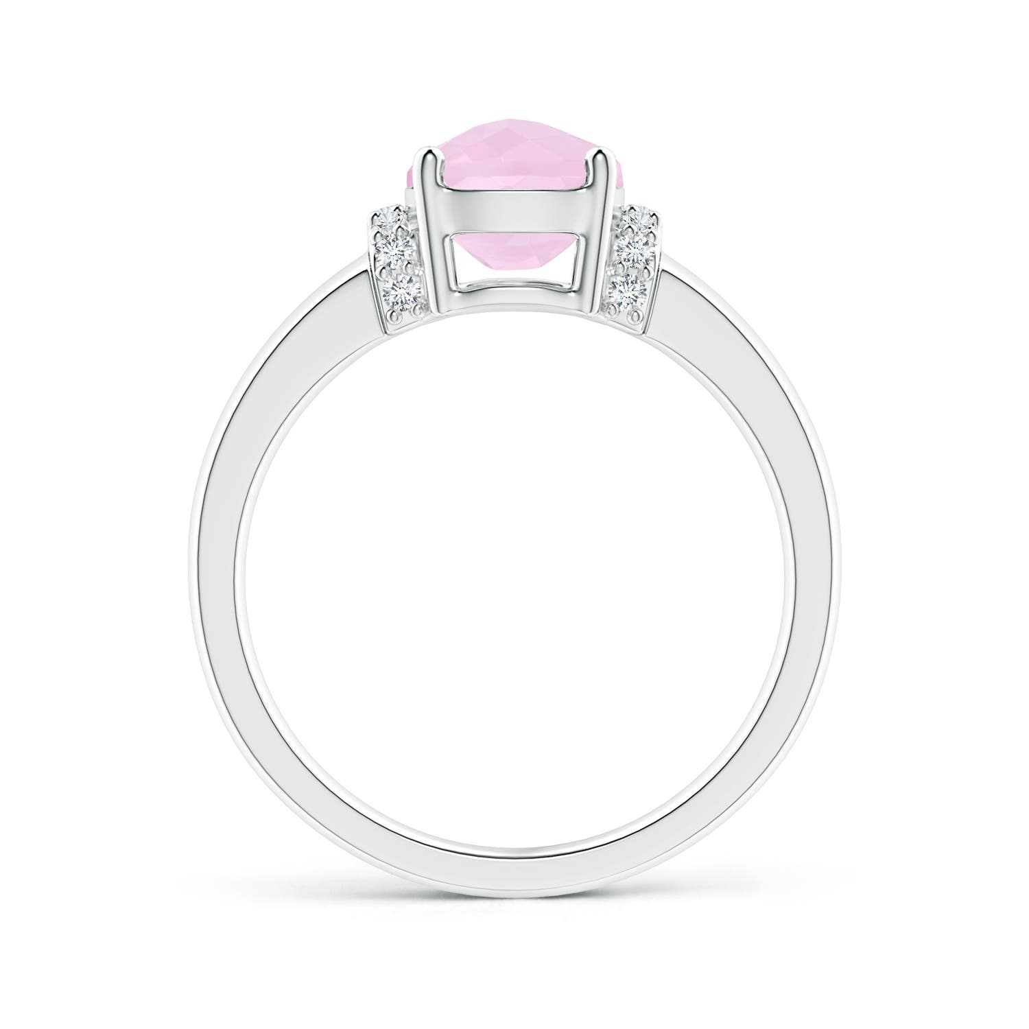 AAA - Rose Quartz / 1.61 CT / 14 KT White Gold