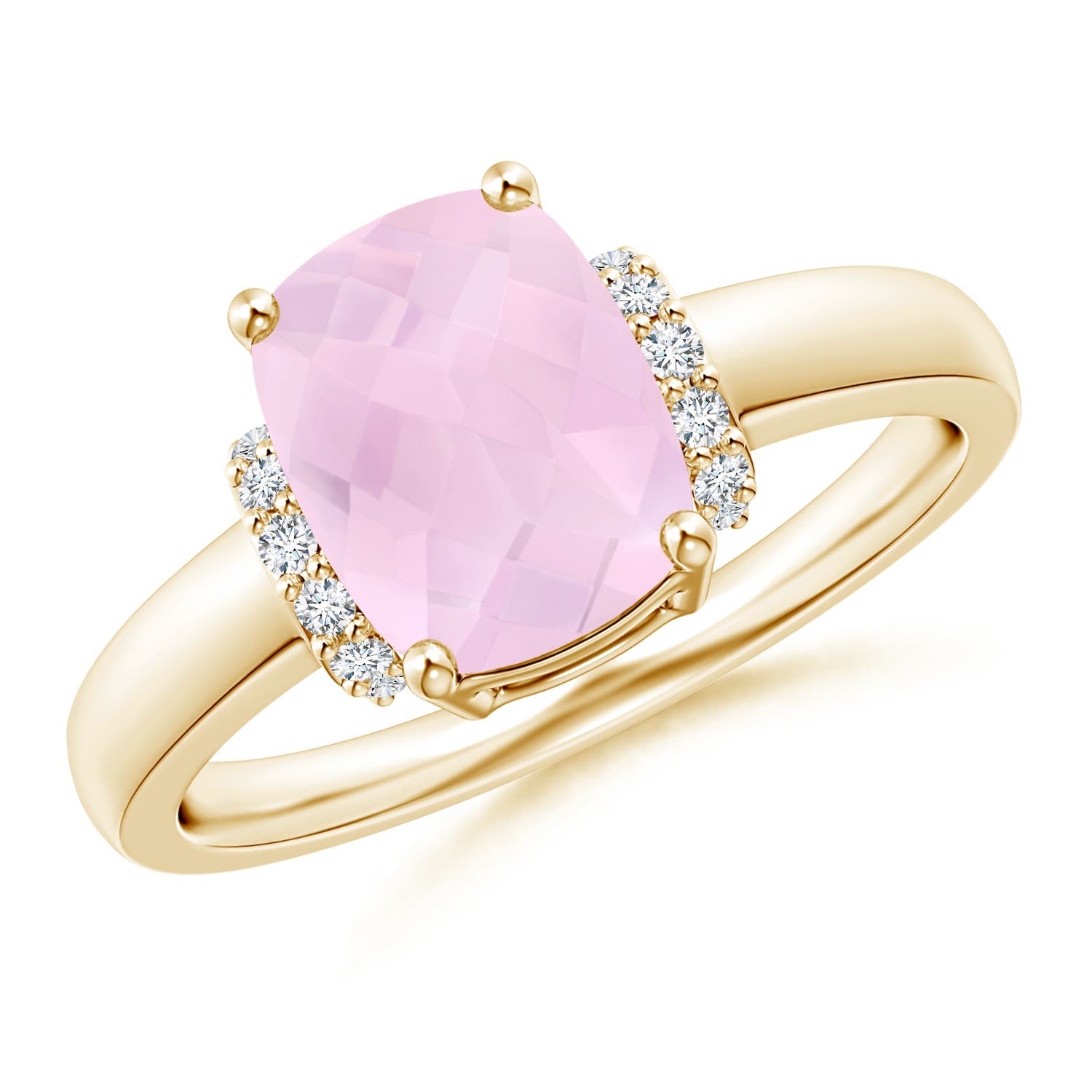 AAA - Rose Quartz / 1.61 CT / 14 KT Yellow Gold