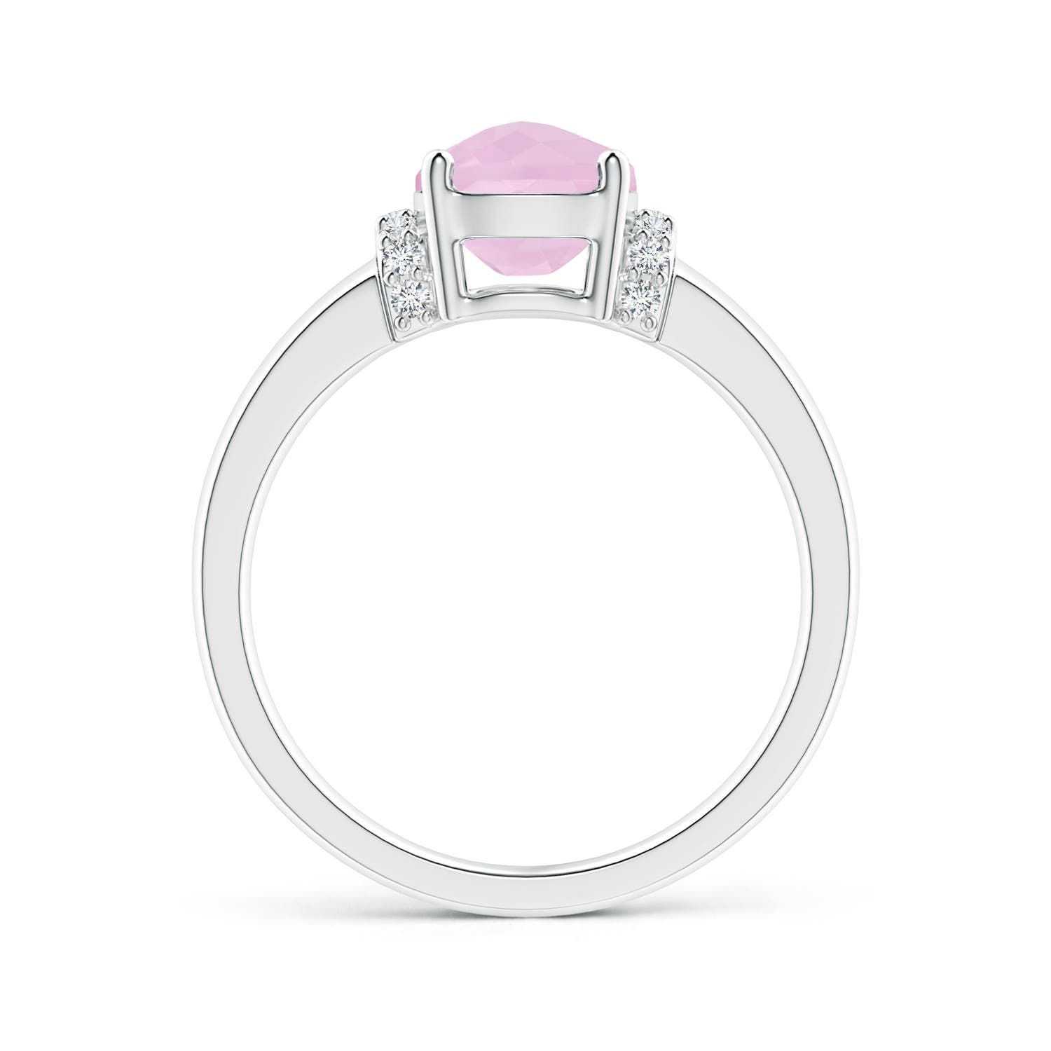 AAAA - Rose Quartz / 1.61 CT / 14 KT White Gold