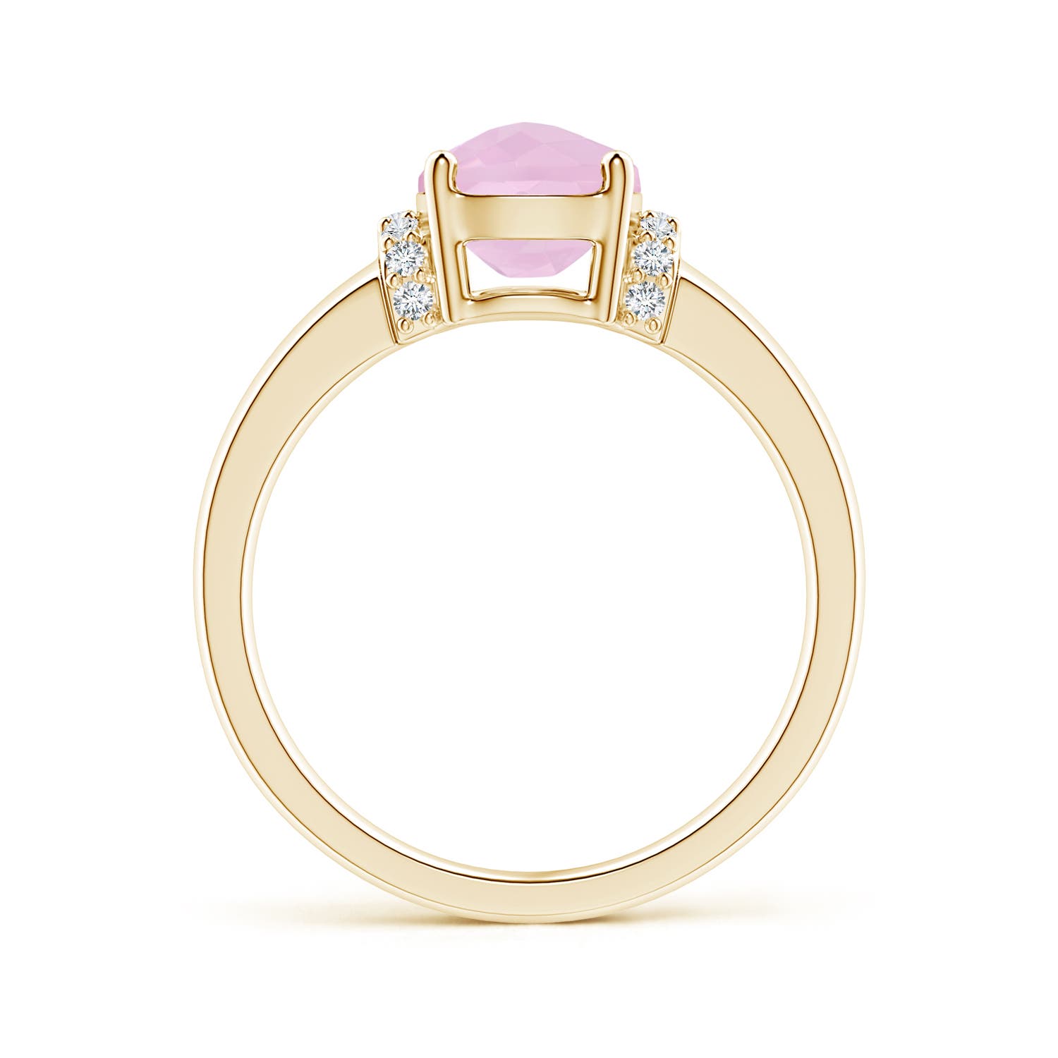 AAAA - Rose Quartz / 1.61 CT / 14 KT Yellow Gold