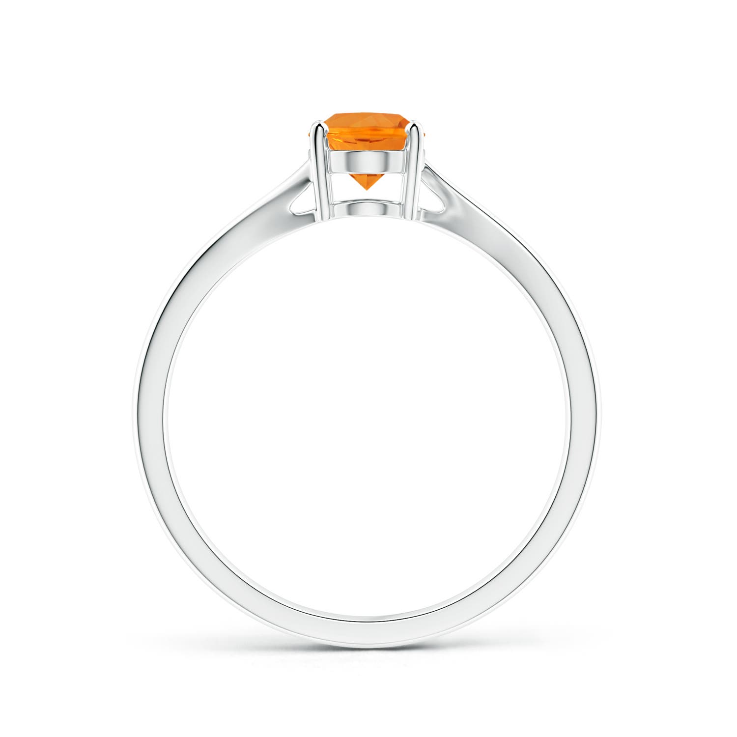 AA - Fire Opal / 0.5 CT / 14 KT White Gold