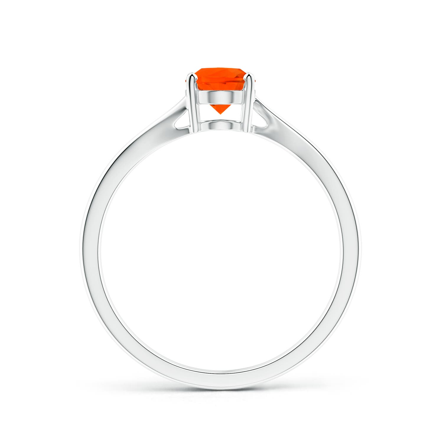 AAA - Fire Opal / 0.5 CT / 14 KT White Gold