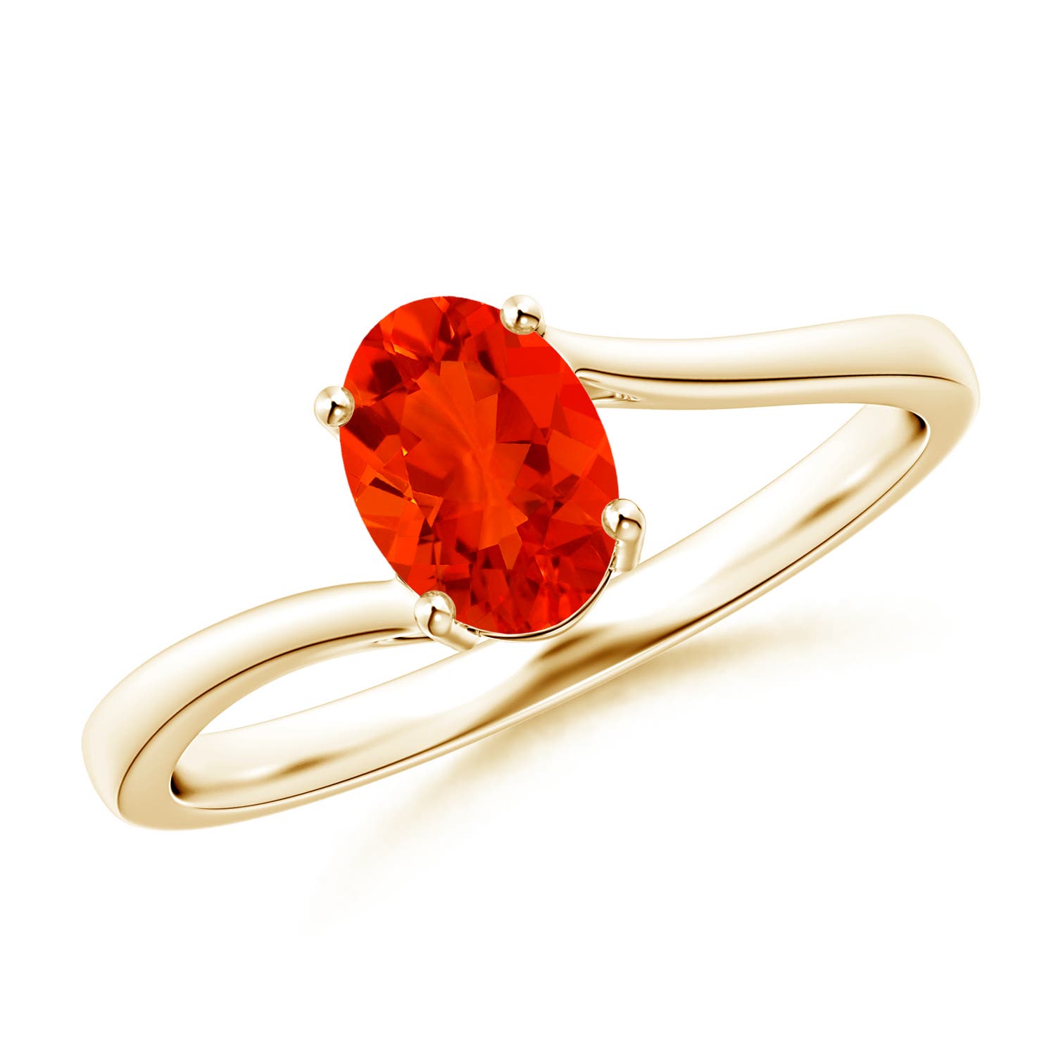 AAAA - Fire Opal / 0.5 CT / 14 KT Yellow Gold