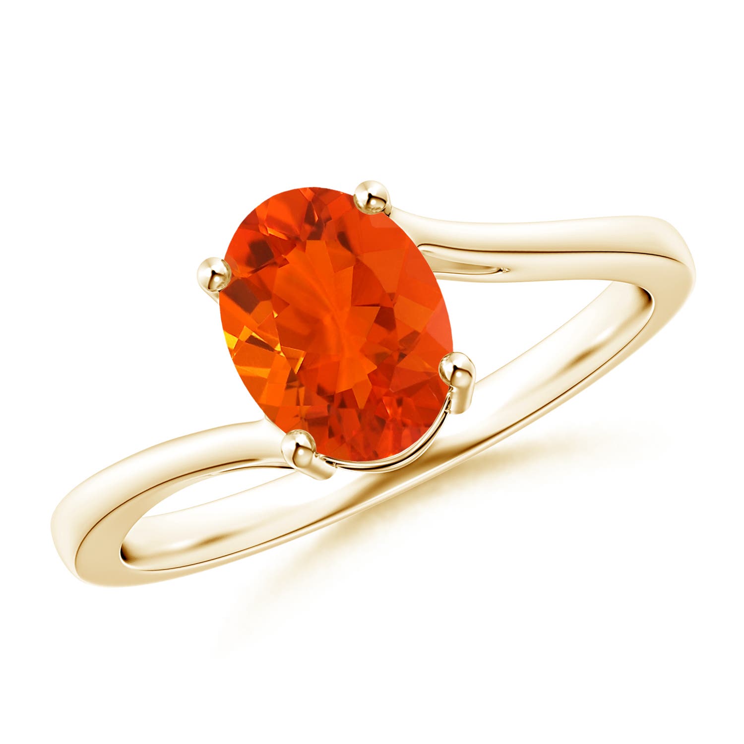 AAA - Fire Opal / 0.8 CT / 14 KT Yellow Gold