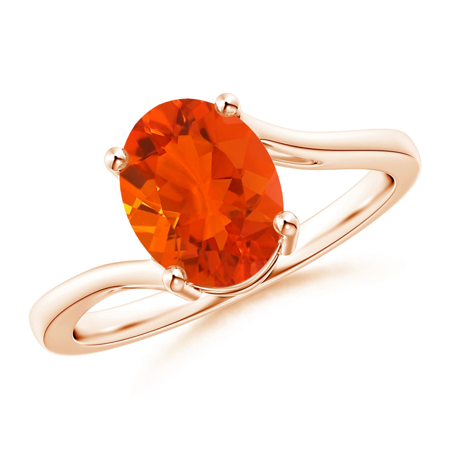 AAA - Fire Opal / 1.1 CT / 14 KT Rose Gold