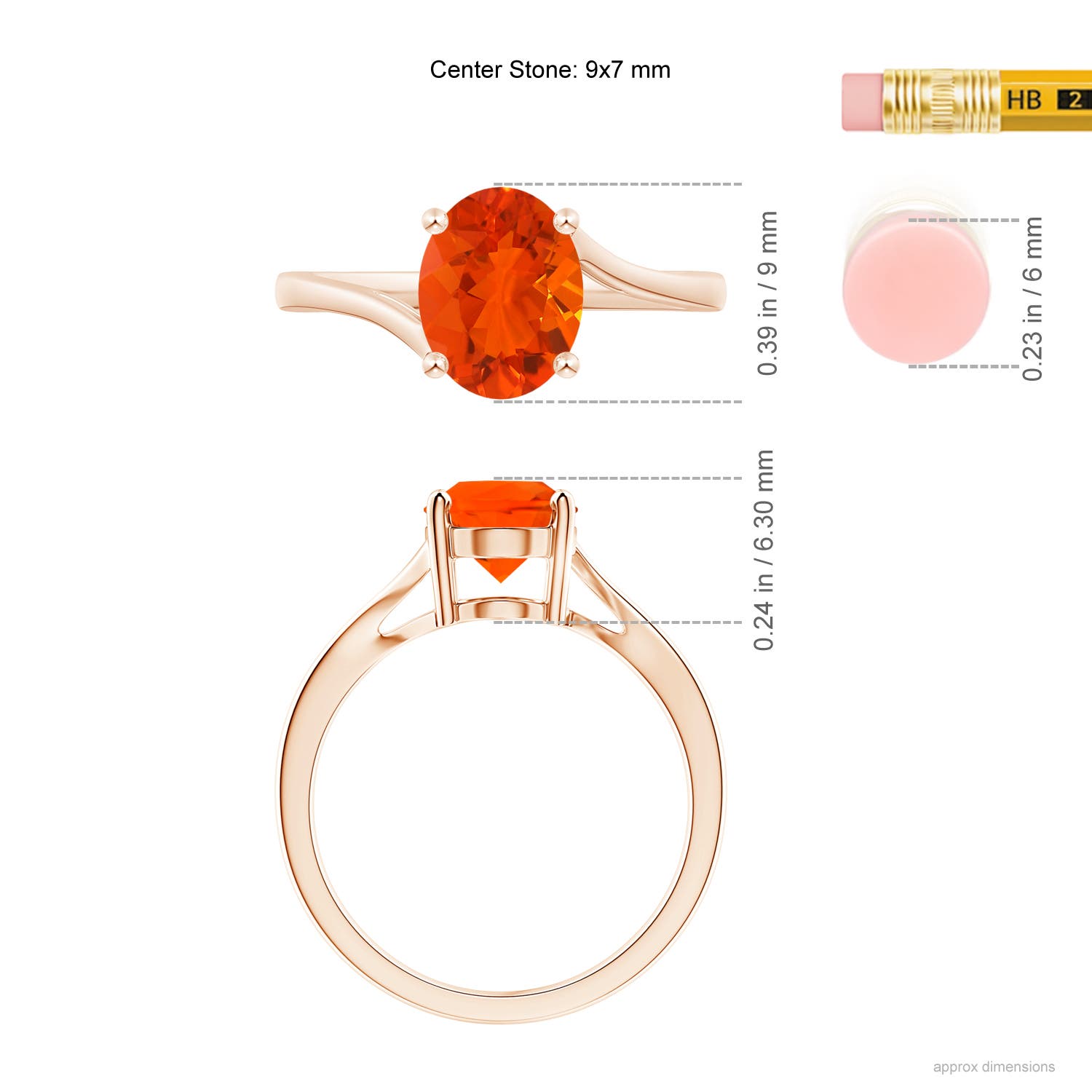 AAA - Fire Opal / 1.1 CT / 14 KT Rose Gold