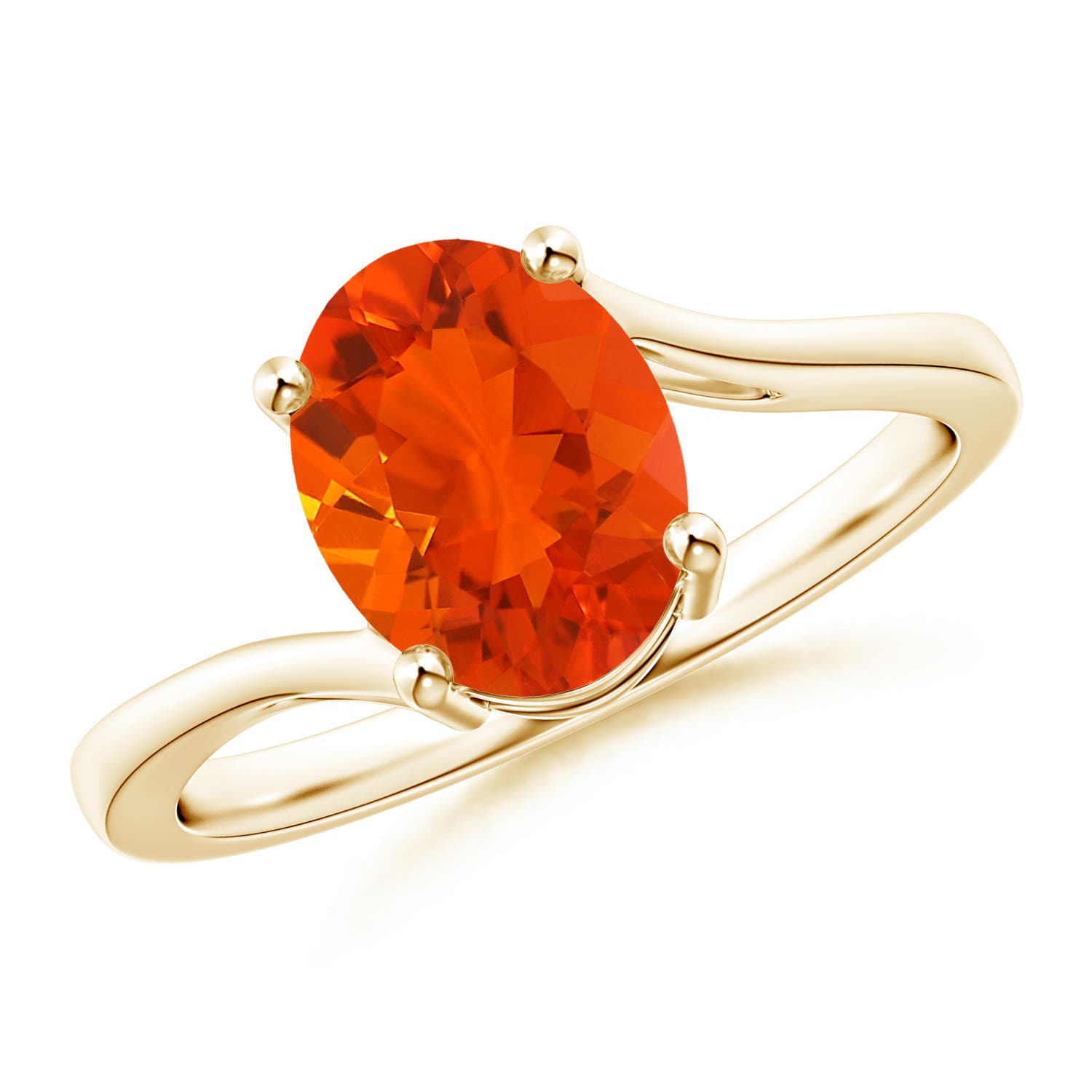 AAA - Fire Opal / 1.1 CT / 14 KT Yellow Gold