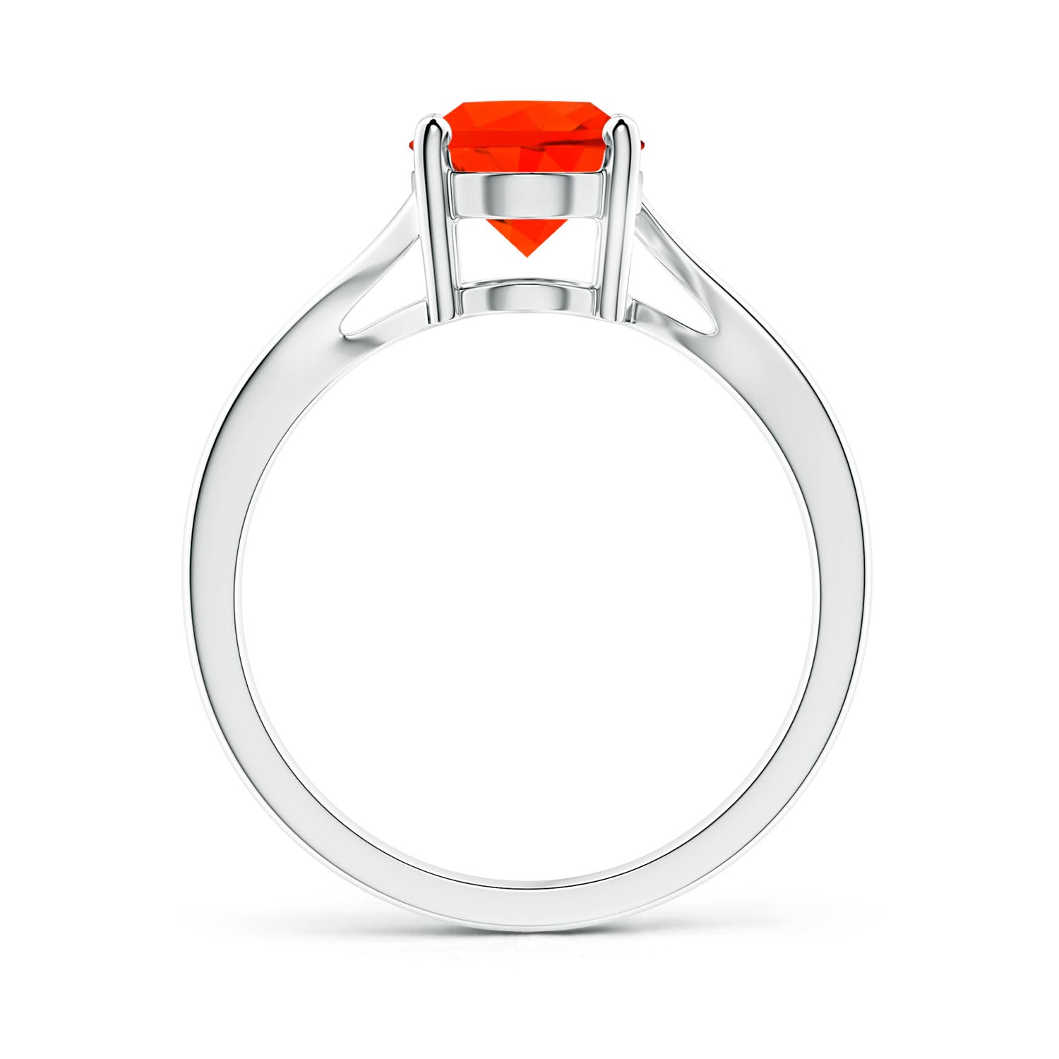 AAAA - Fire Opal / 1.1 CT / 14 KT White Gold