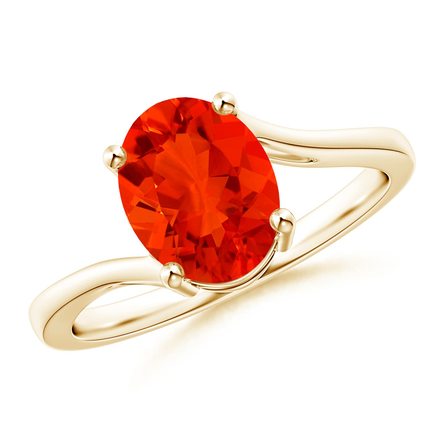 AAAA - Fire Opal / 1.1 CT / 14 KT Yellow Gold