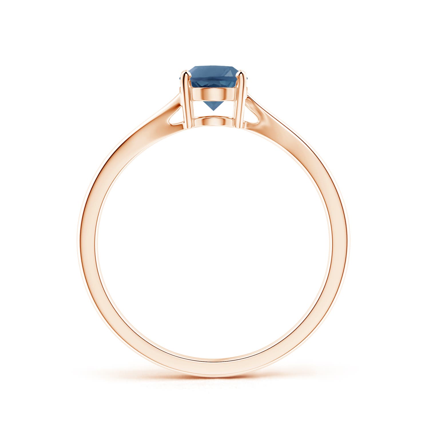 A - London Blue Topaz / 0.95 CT / 14 KT Rose Gold