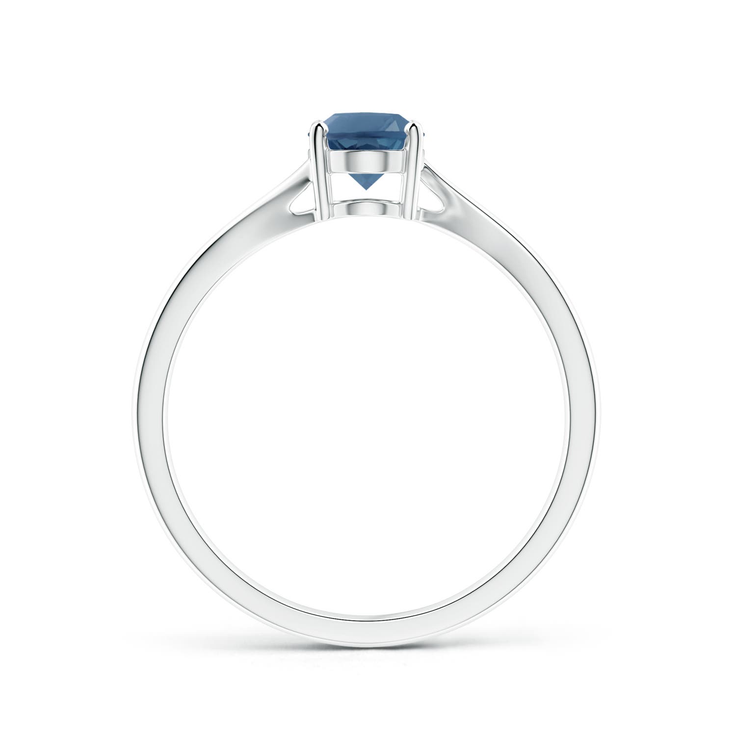 A - London Blue Topaz / 0.95 CT / 14 KT White Gold