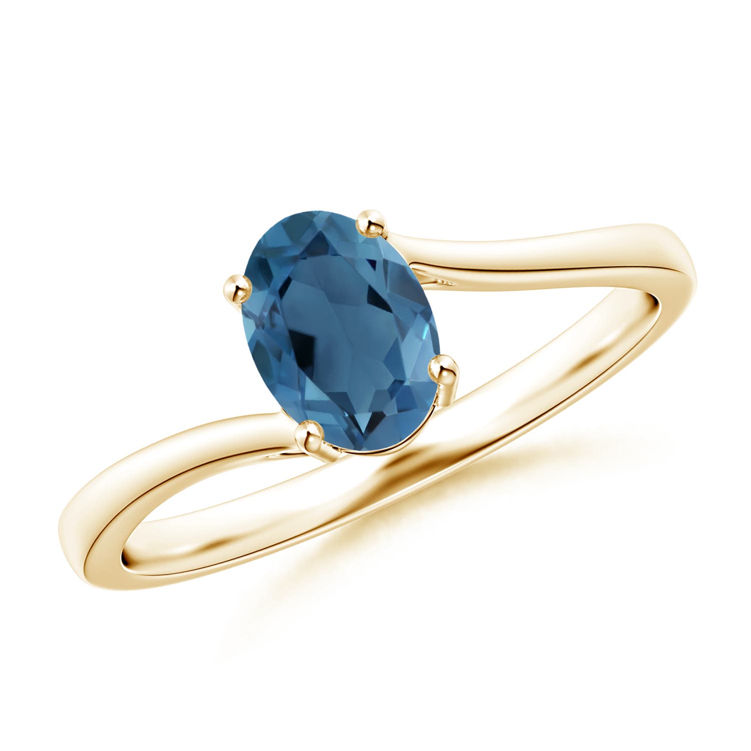 A - London Blue Topaz / 0.95 CT / 14 KT Yellow Gold