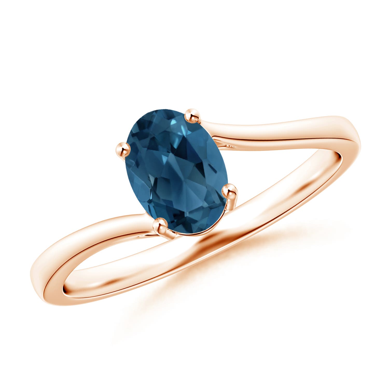 AA - London Blue Topaz / 0.95 CT / 14 KT Rose Gold