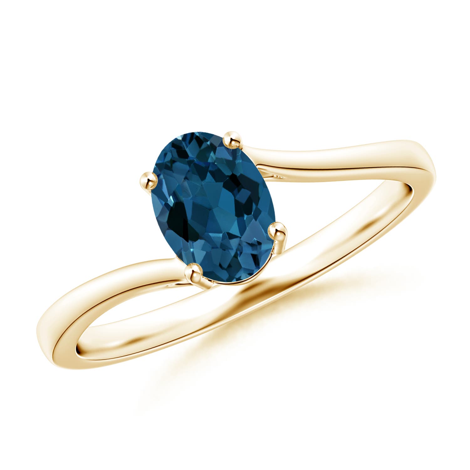 AAA - London Blue Topaz / 0.95 CT / 14 KT Yellow Gold