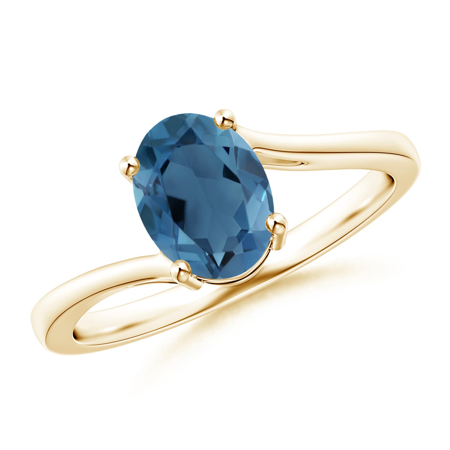 A - London Blue Topaz / 1.5 CT / 14 KT Yellow Gold