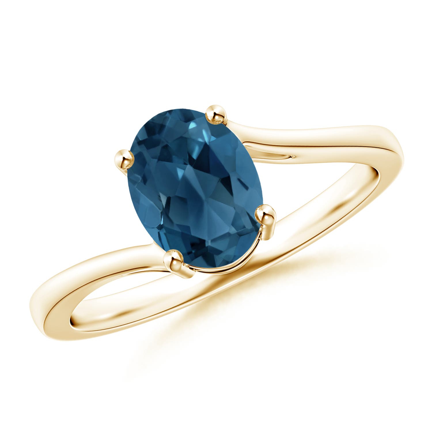 AA - London Blue Topaz / 1.5 CT / 14 KT Yellow Gold