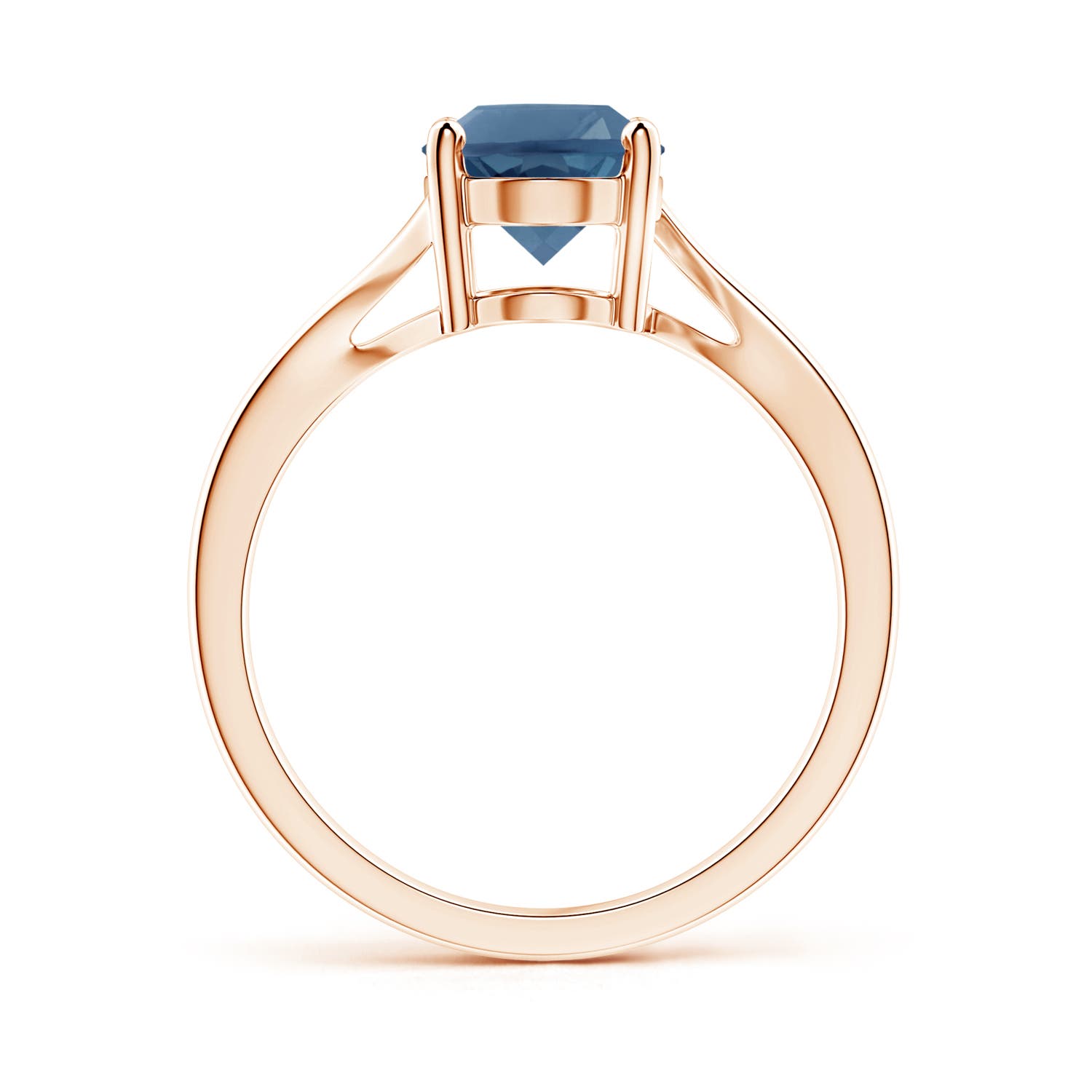 A - London Blue Topaz / 2.25 CT / 14 KT Rose Gold