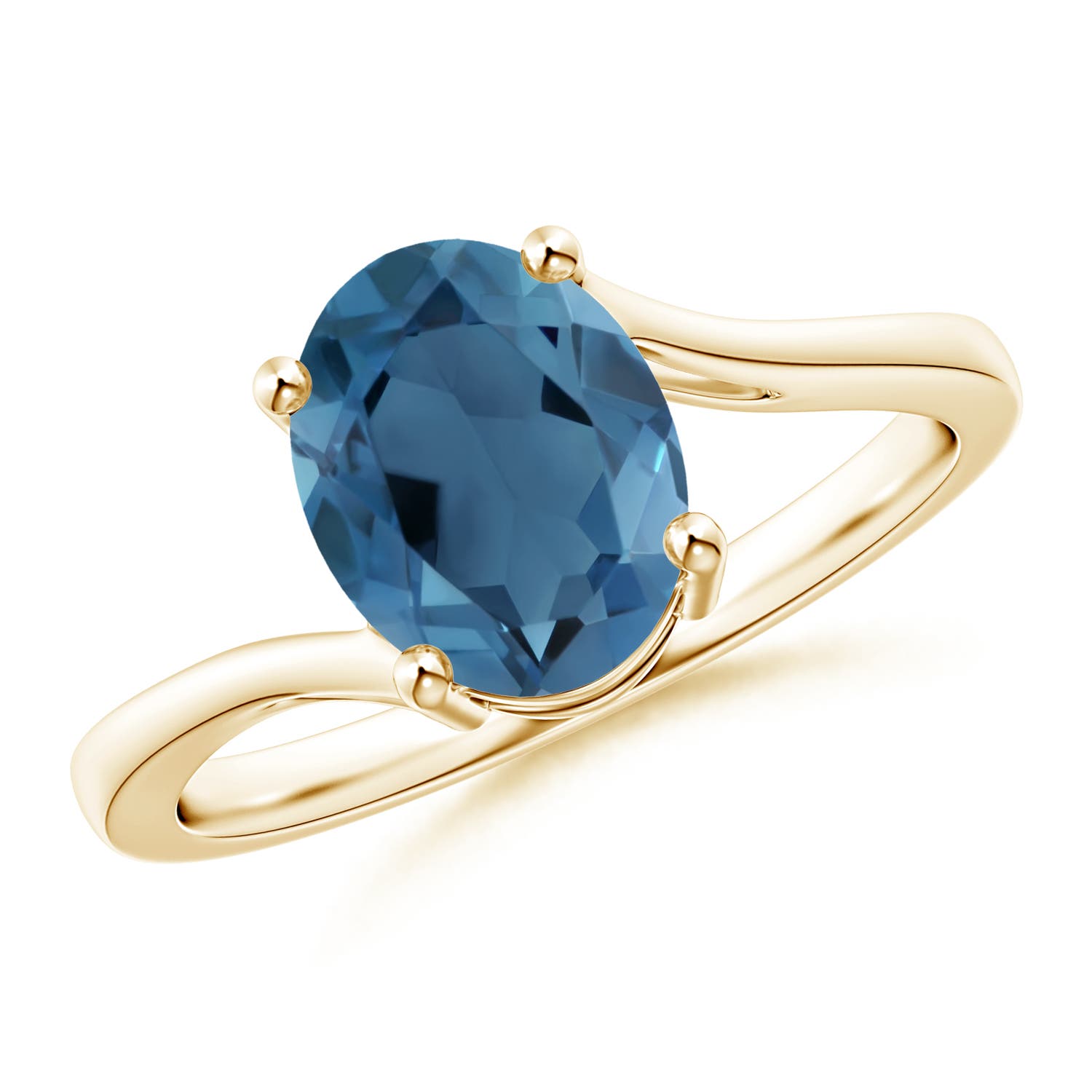 A - London Blue Topaz / 2.25 CT / 14 KT Yellow Gold