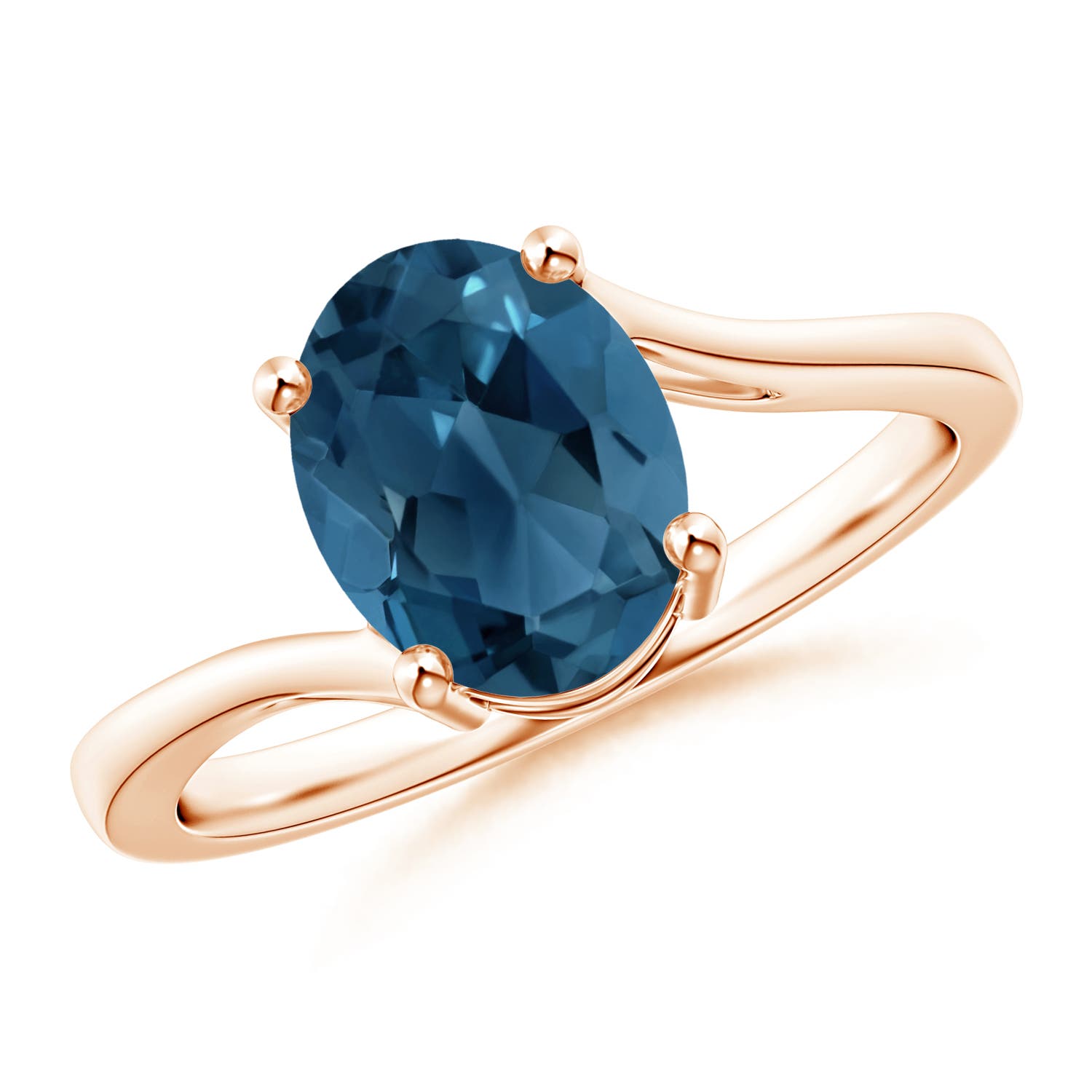 AA - London Blue Topaz / 2.25 CT / 14 KT Rose Gold