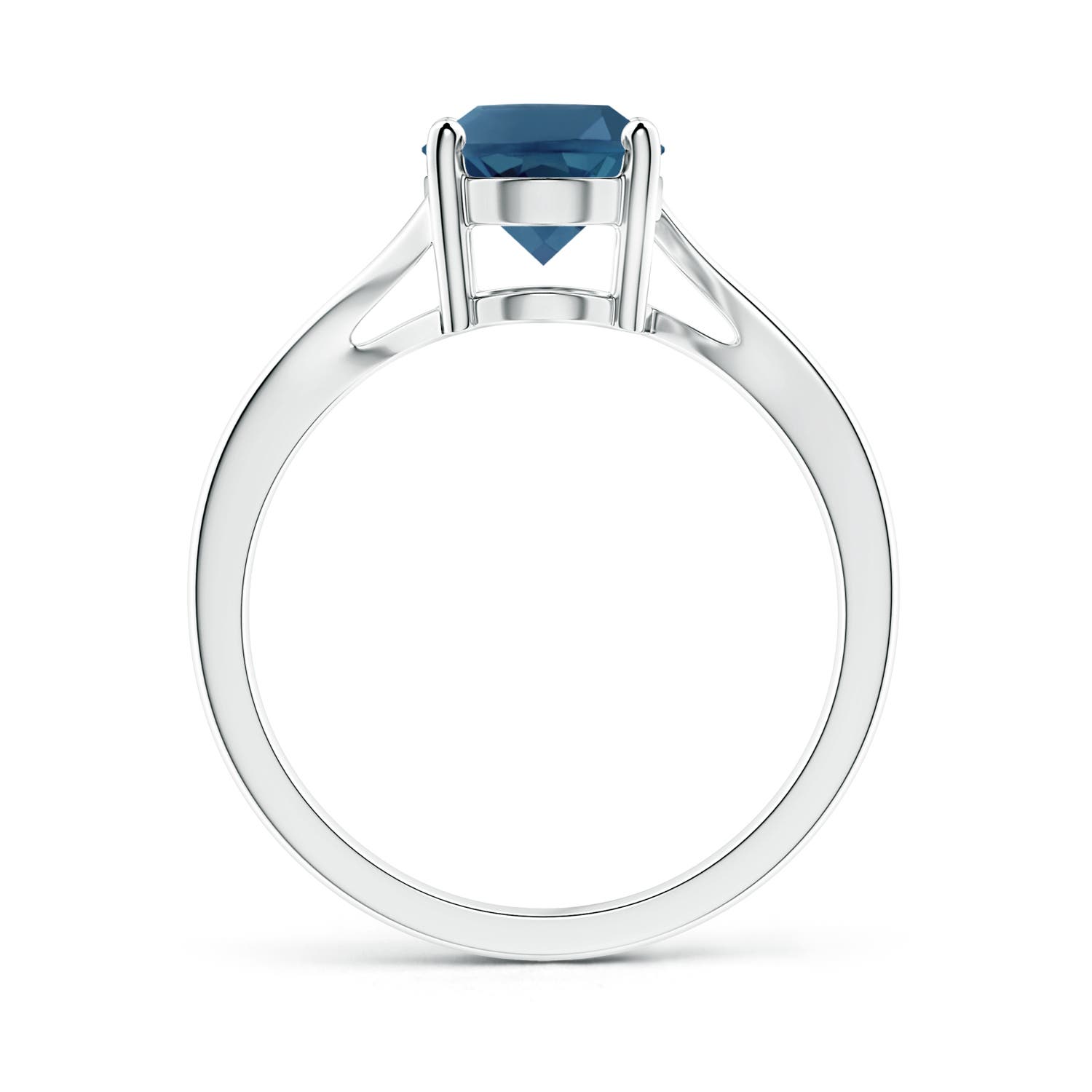 AA - London Blue Topaz / 2.25 CT / 14 KT White Gold