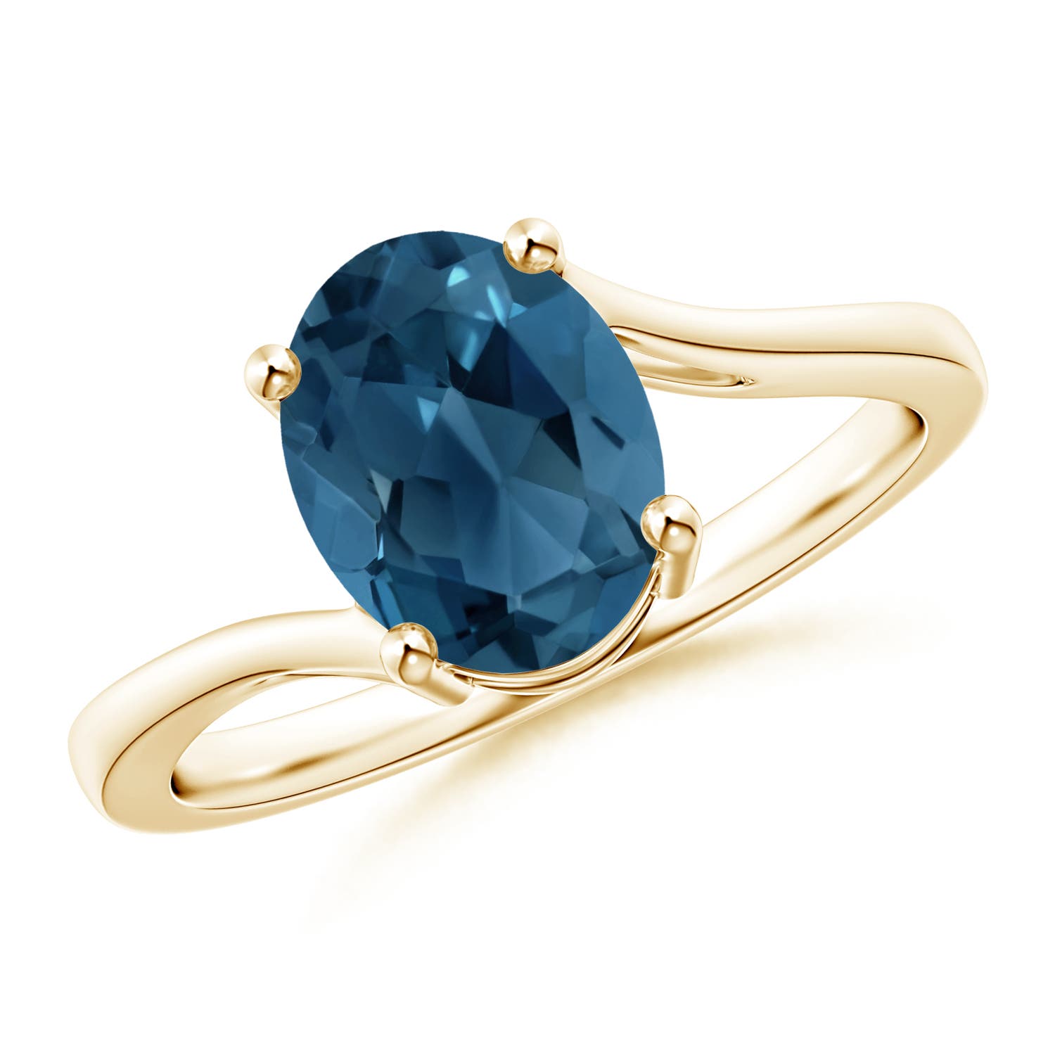 AA - London Blue Topaz / 2.25 CT / 14 KT Yellow Gold