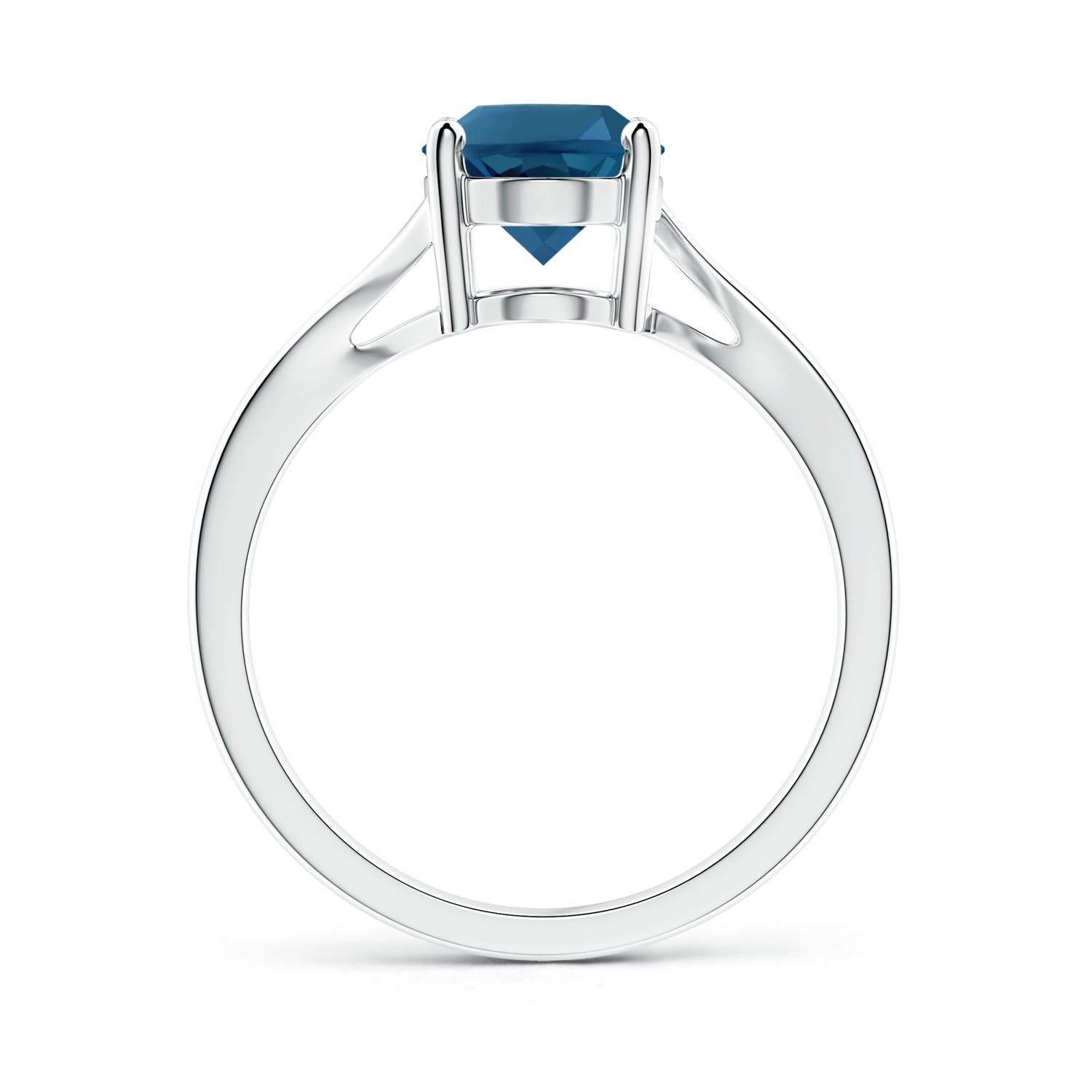 AAA - London Blue Topaz / 2.25 CT / 14 KT White Gold