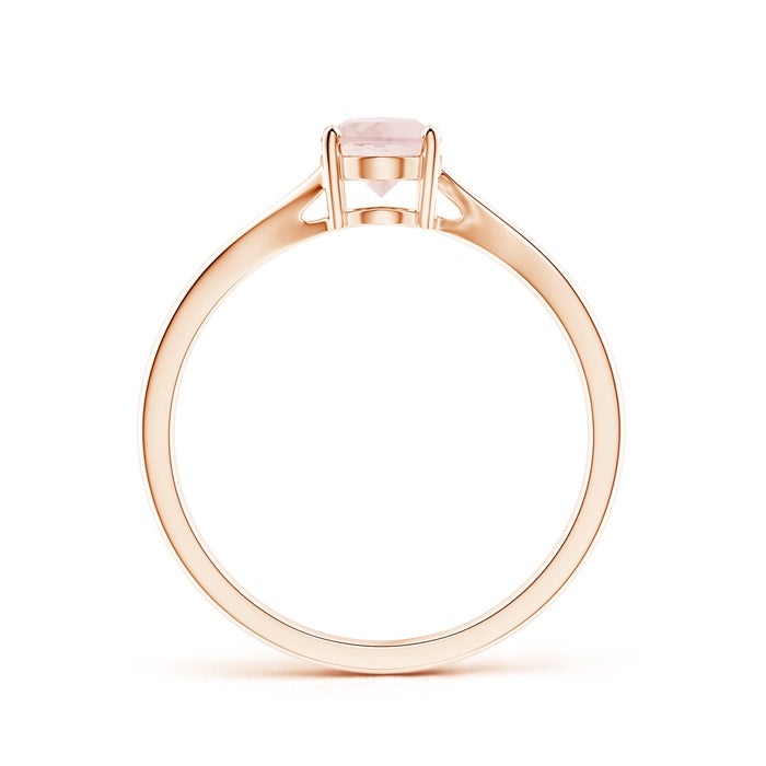 Prong-Set Oval Morganite Solitaire Bypass Ring