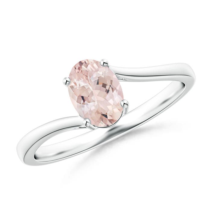 AA - Morganite / 0.7 CT / 14 KT White Gold