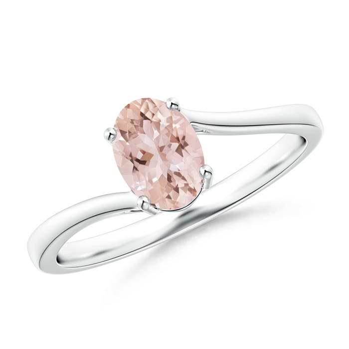 AAA - Morganite / 0.7 CT / 14 KT White Gold