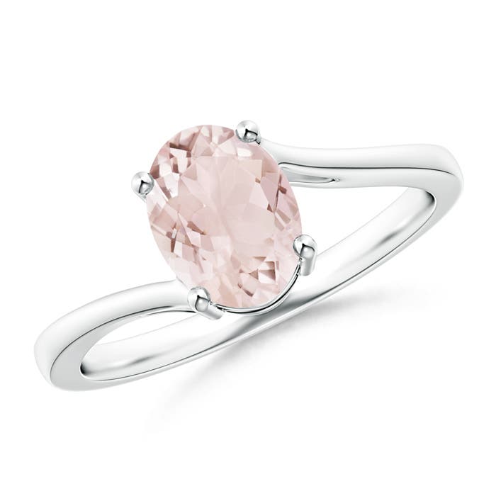 A - Morganite / 1.1 CT / 14 KT White Gold