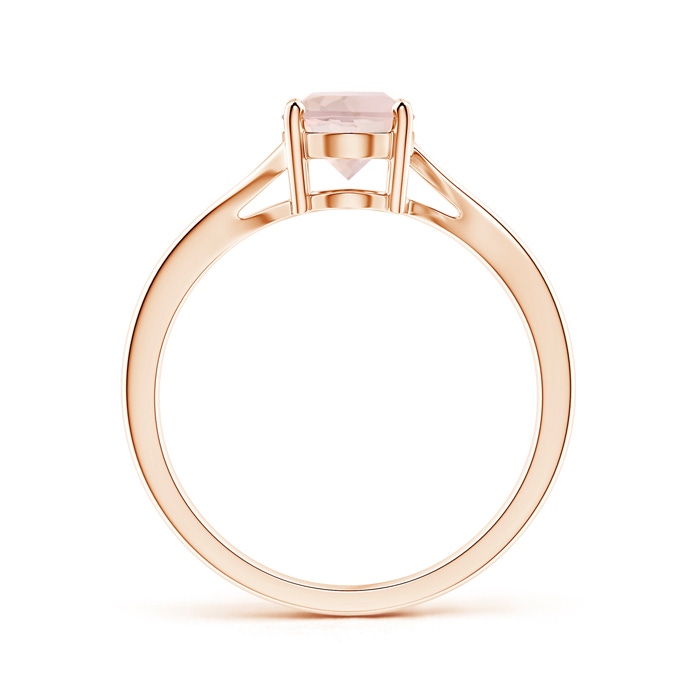 8x6mm AA Prong-Set Oval Morganite Solitaire Bypass Ring in 10K Rose Gold product image