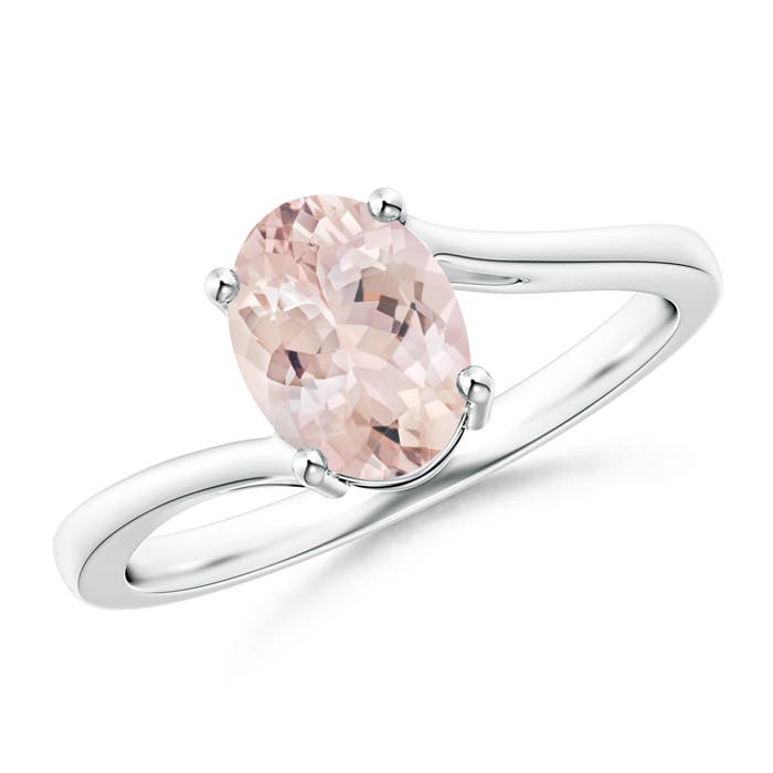 AA - Morganite / 1.1 CT / 14 KT White Gold