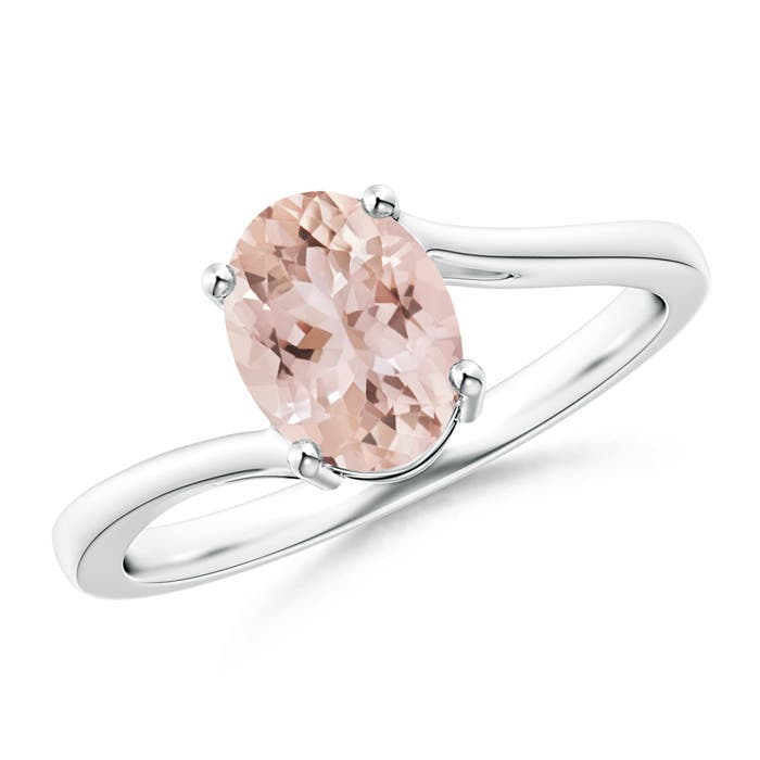 AAA - Morganite / 1.1 CT / 14 KT White Gold